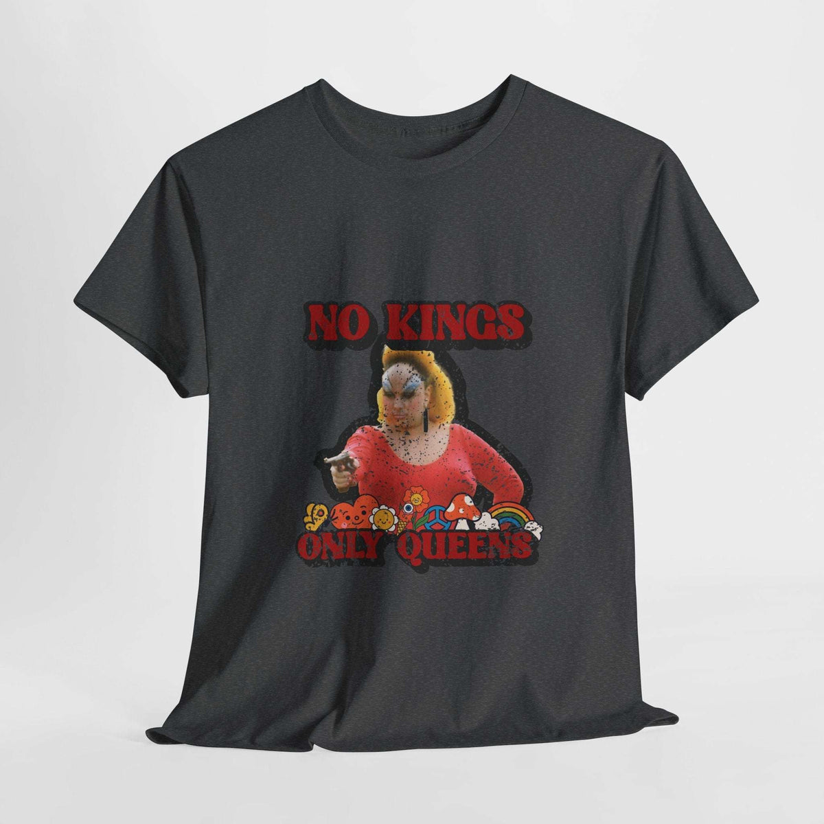 No Kings Only Queens Divine Distressed T-shirt