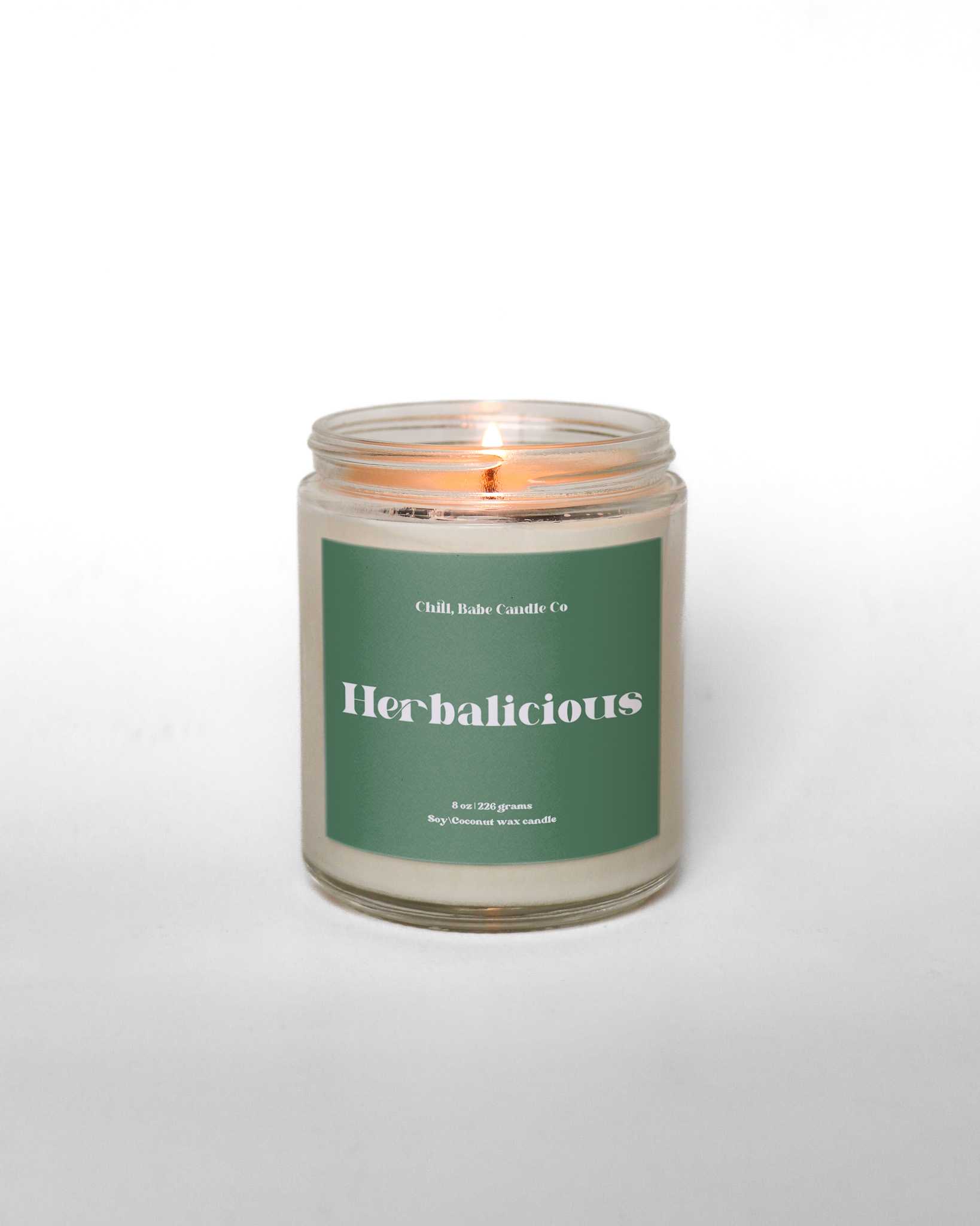 Herbalicious Candle | Oregano + Basil + Thyme lit