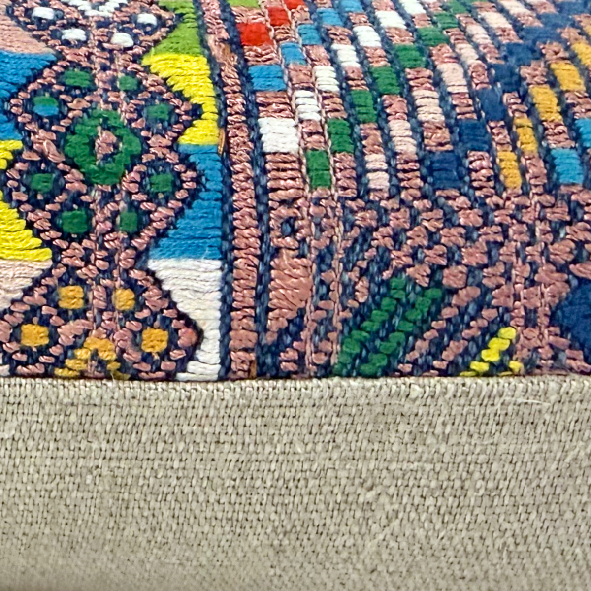 Huipil & Hemp Throw Pillow Cover