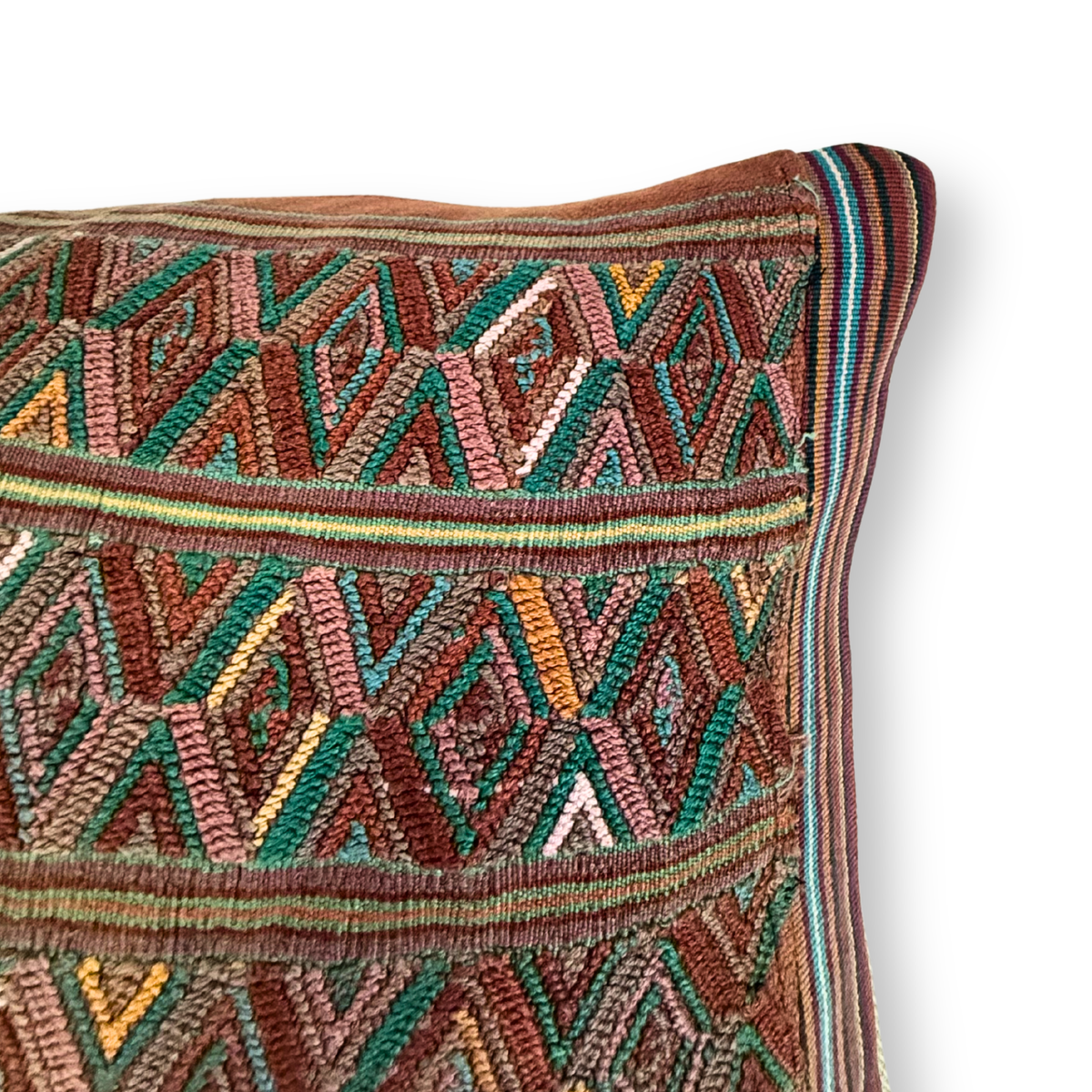 Huipil & Hemp Throw Pillow Cover