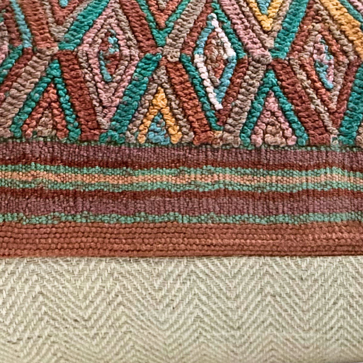 Huipil & Hemp Throw Pillow Cover