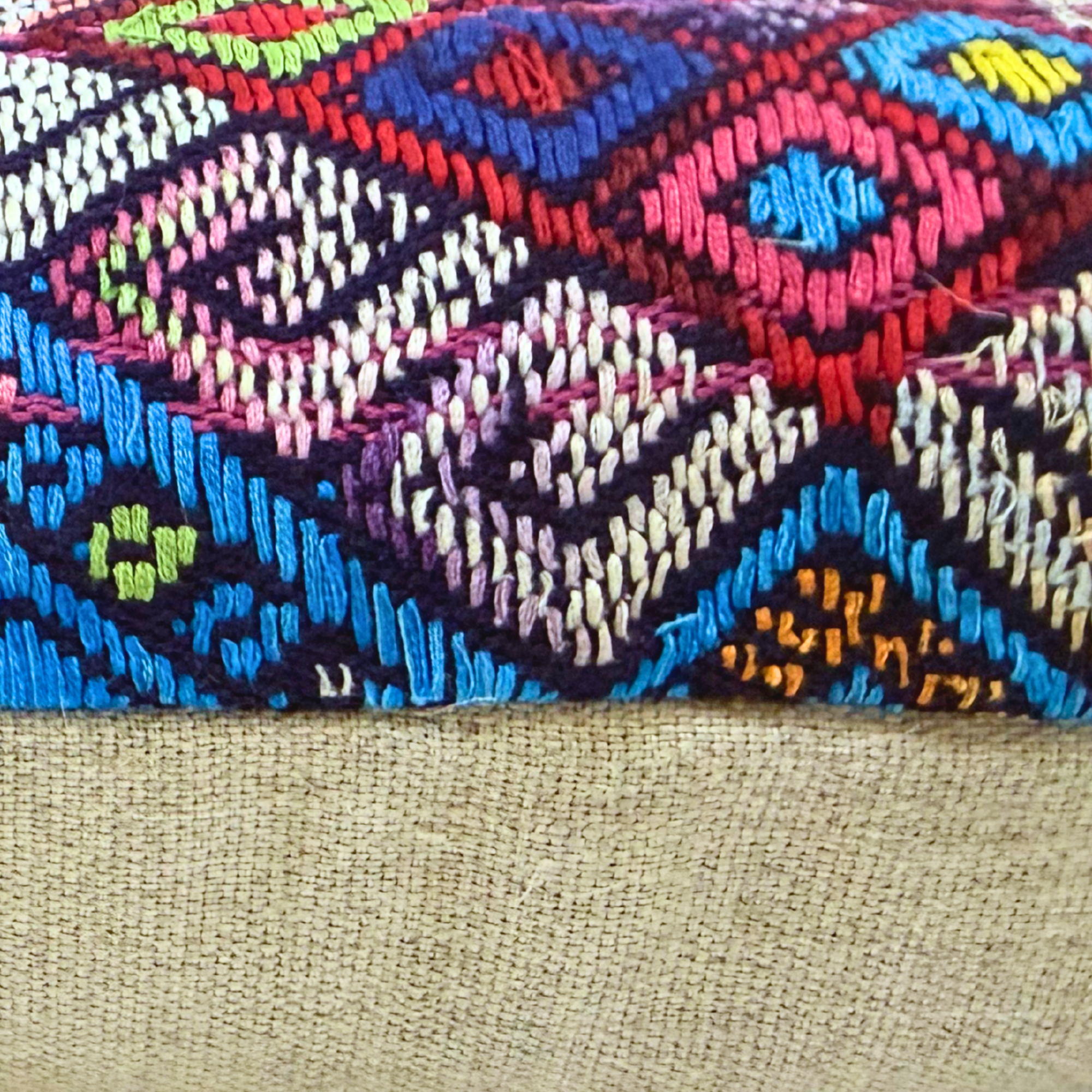 Huipil & Hemp Throw Pillow Cover