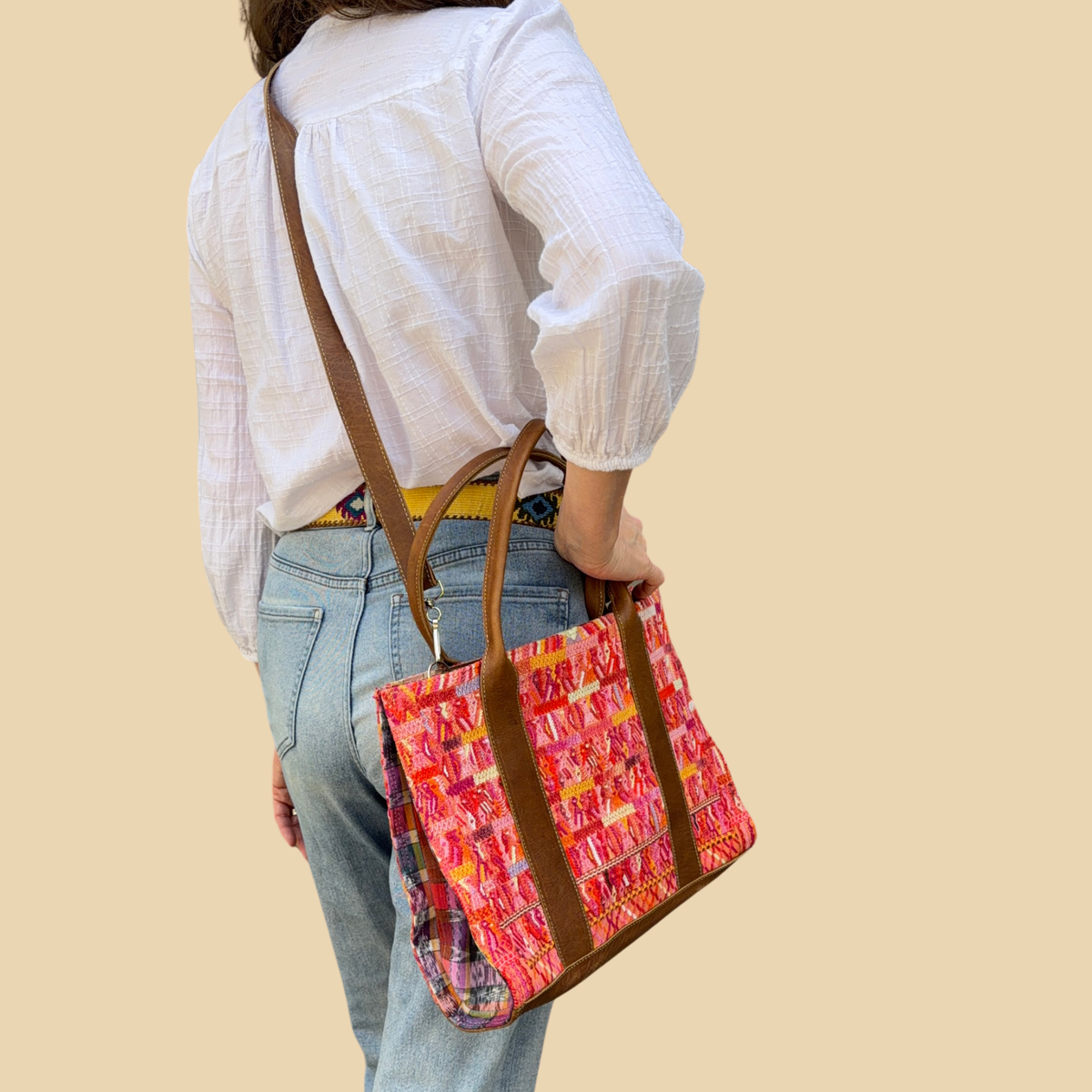 Handmade Vintage Huipil Tote