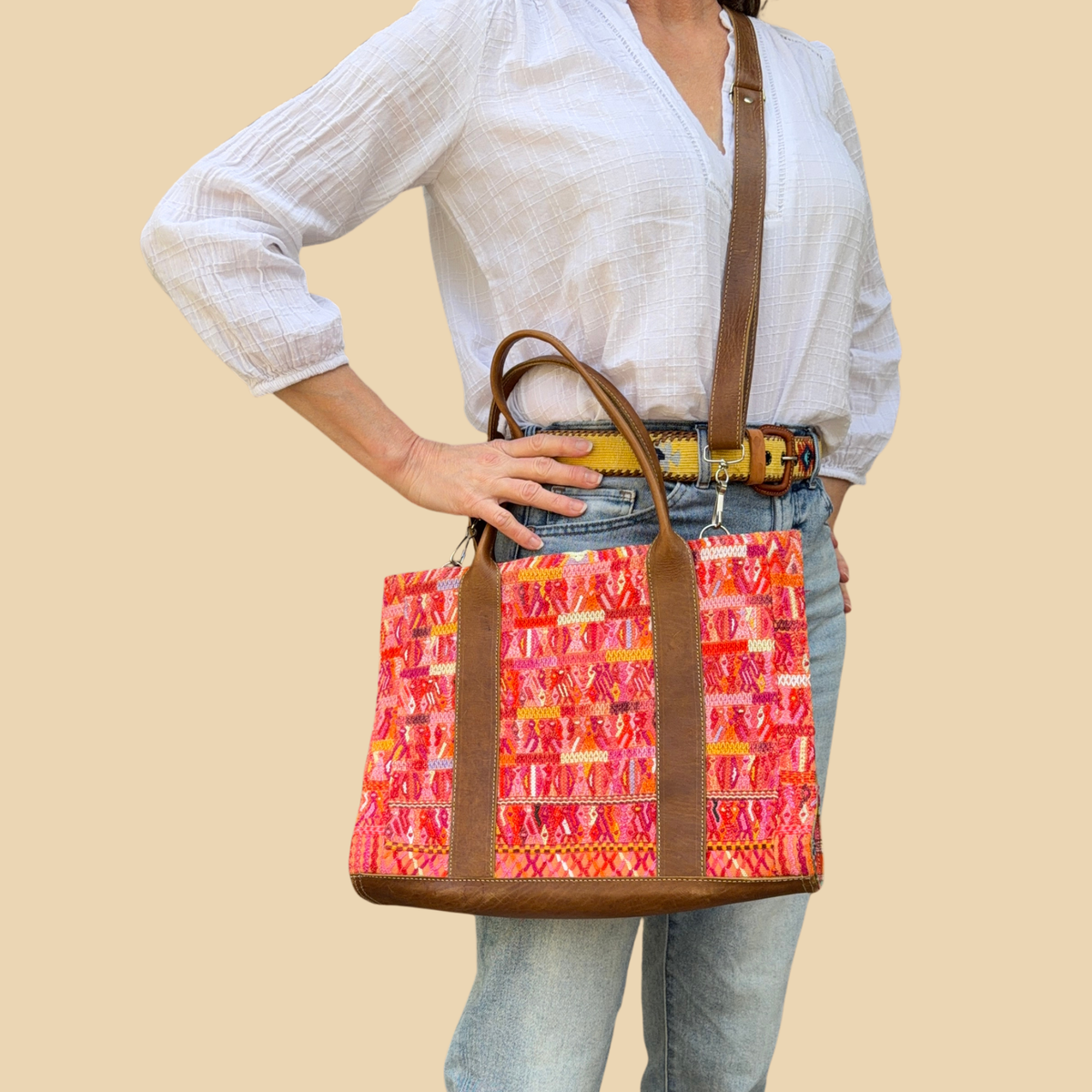 Handmade Vintage Huipil Tote
