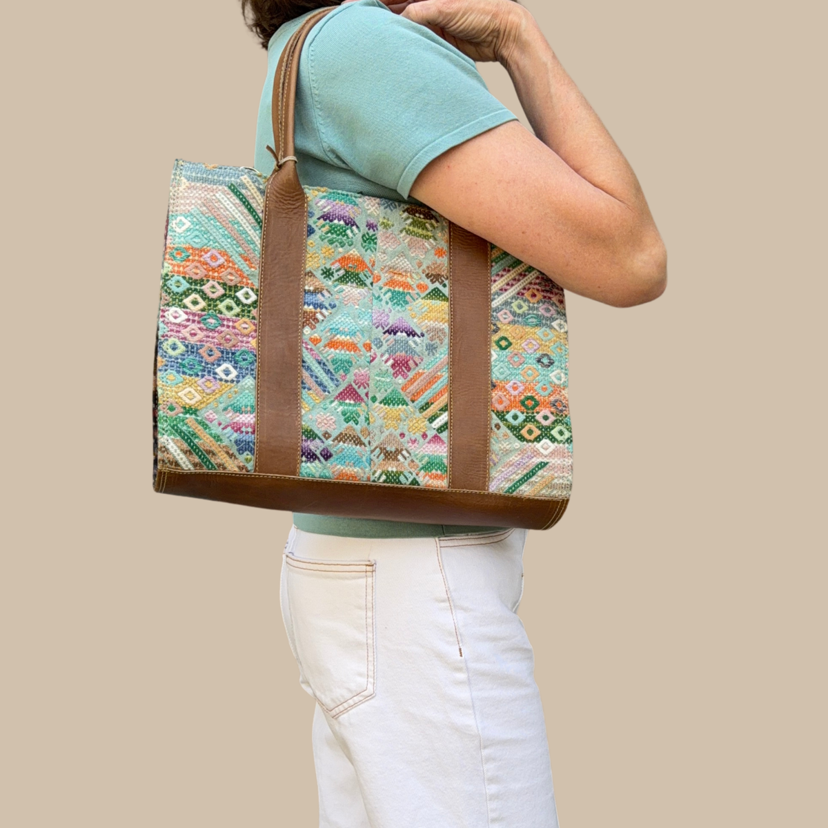 Handmade Vintage Huipil Tote