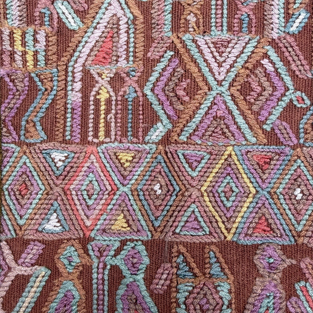 Handwoven Vintage Huipil Leather Tote