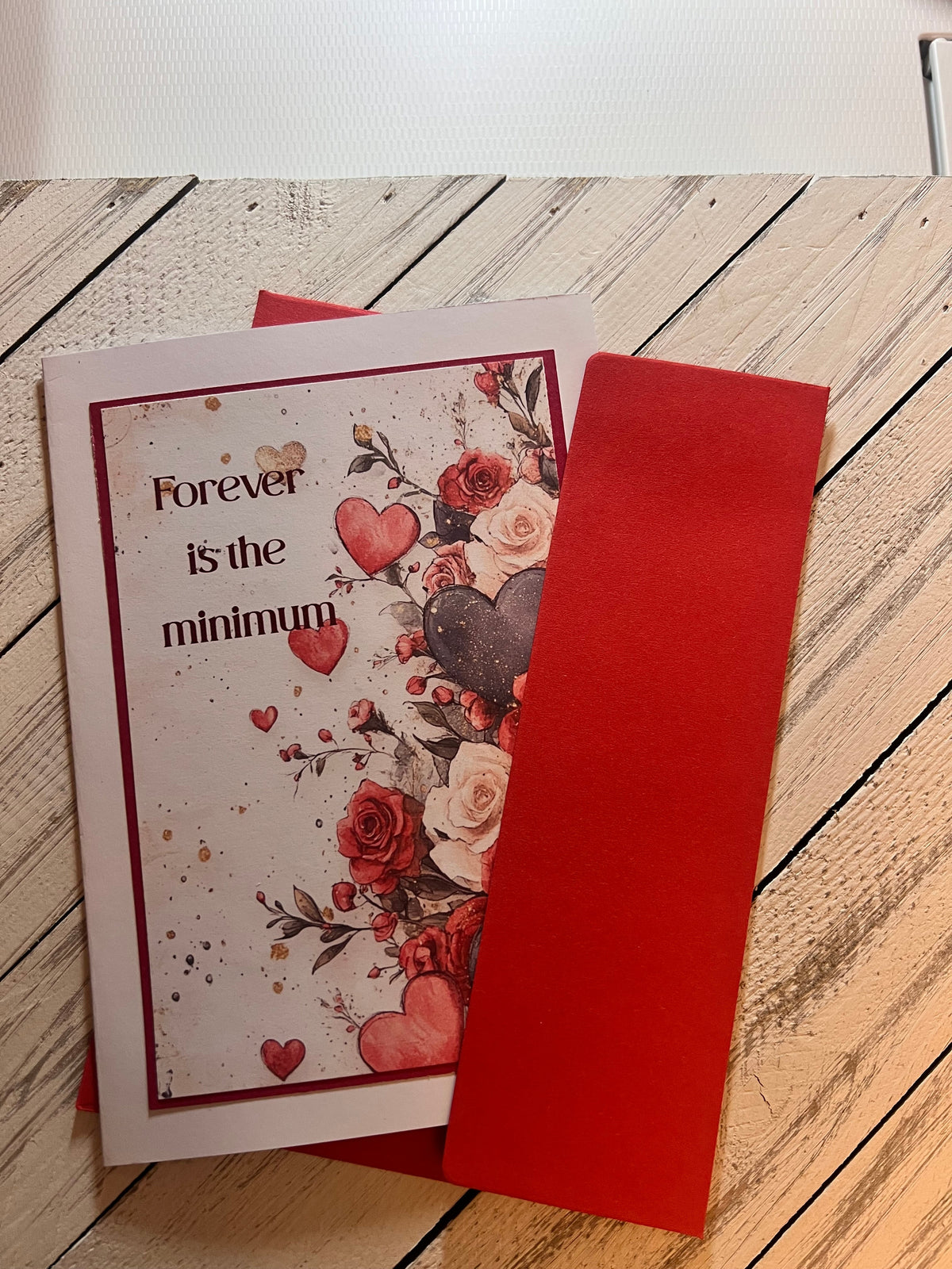 Greeting Card — Forever Is the Minimum | Handcrafted Love Card | Bossy Scribes