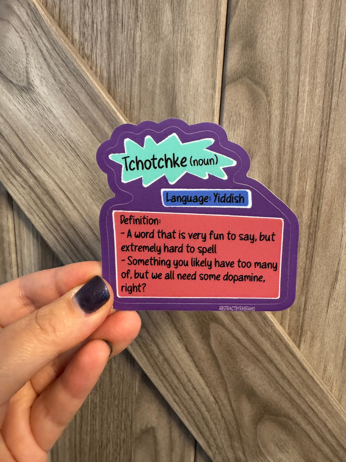 Silly Tchotchke Definition Vinyl Sticker