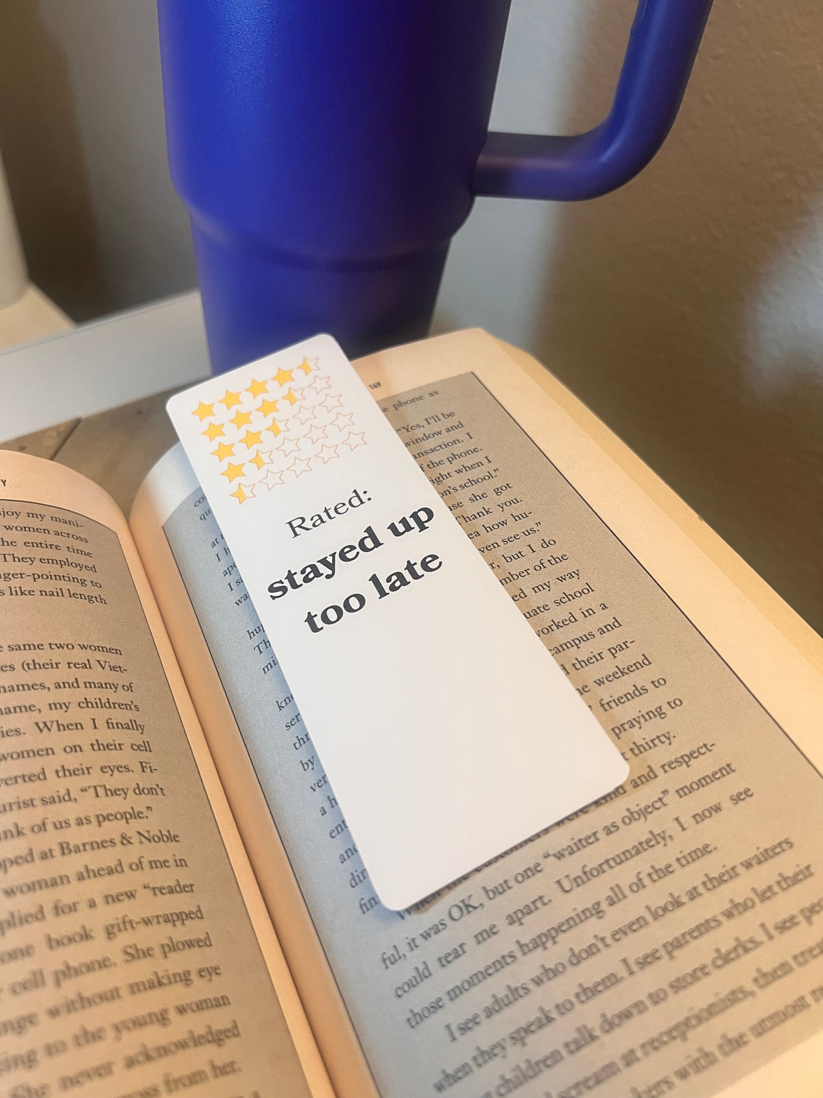 Stayed Up Too Late | Bookish Bookmark Set | Funny Acrylic Bookmarks for Readers (3-Pack)