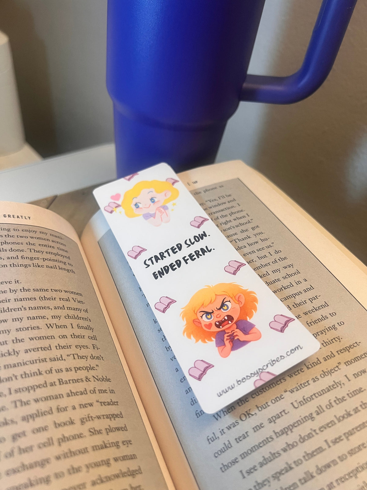 Stayed Up Too Late | Bookish Bookmark Set | Funny Acrylic Bookmarks for Readers (3-Pack)