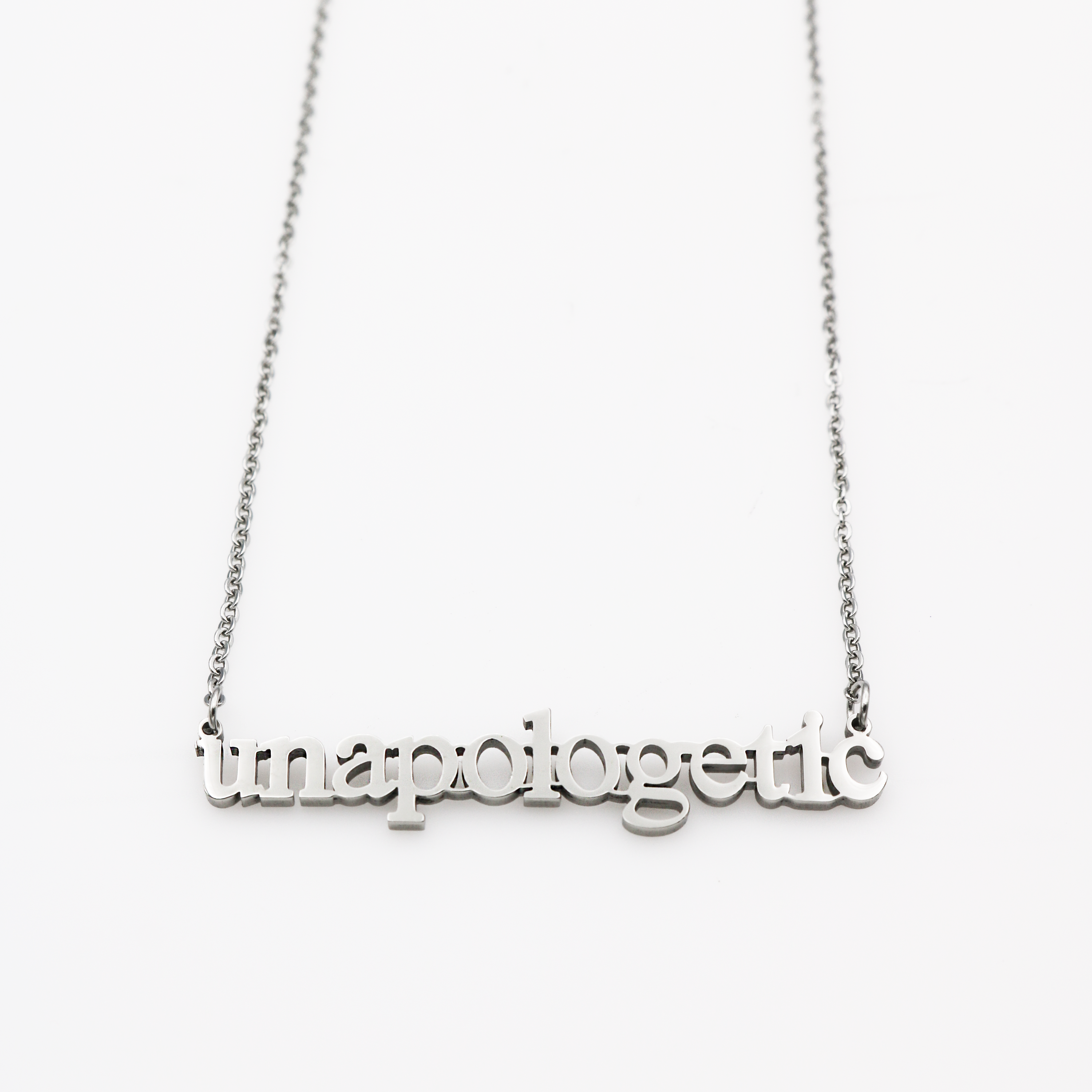 Unapologetic Cutout Necklace - Metal Marvels - Bold mantras for bold women.