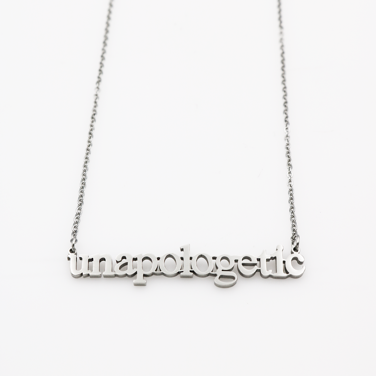 Unapologetic Cutout Necklace - Metal Marvels - Bold mantras for bold women.