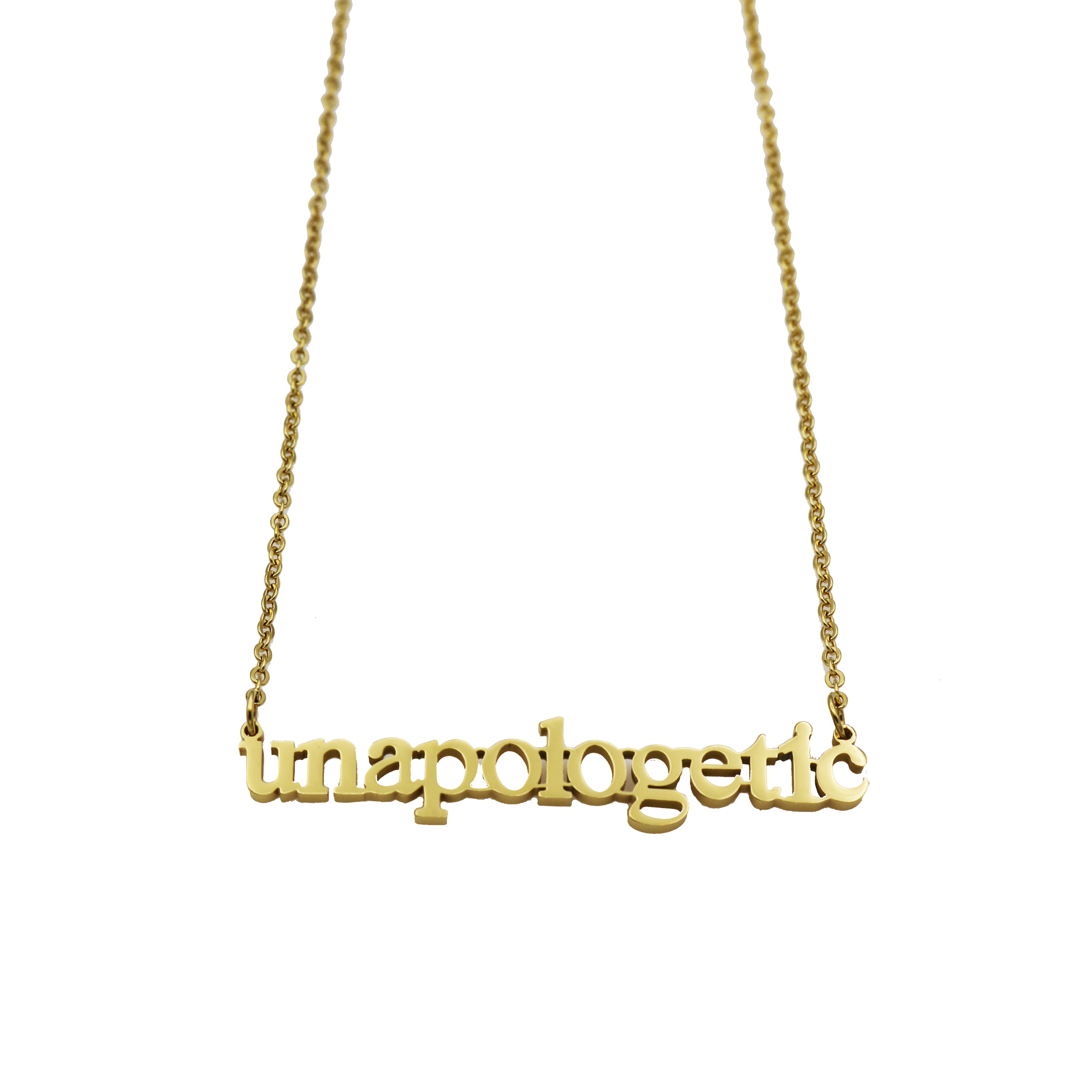 Unapologetic Cutout Necklace - Metal Marvels - Bold mantras for bold women.