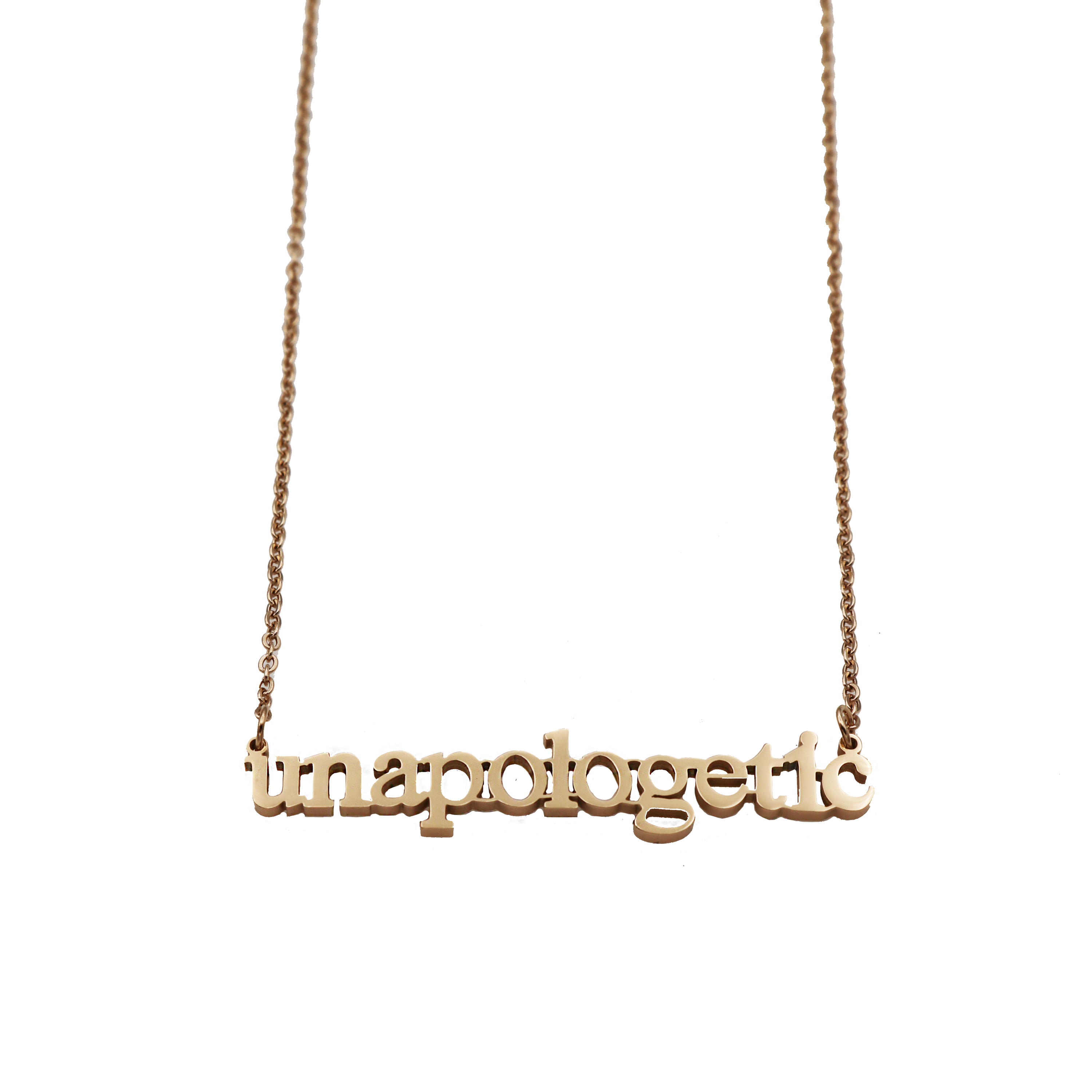 Unapologetic Cutout Necklace - Metal Marvels - Bold mantras for bold women.
