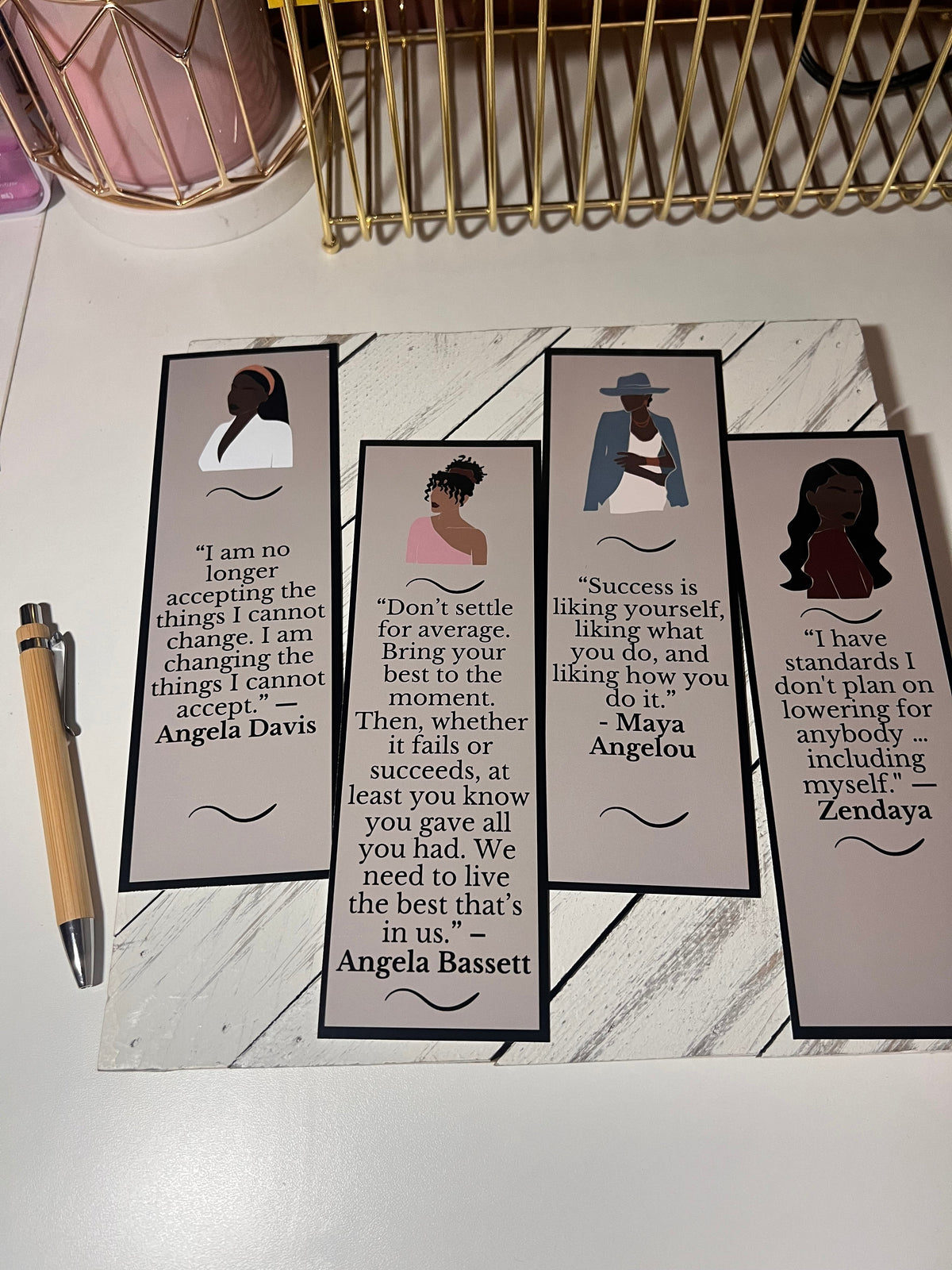 Black Women Quote Bookmarks | Inspirational Laminated Bookmarks | Empowerment Gift | Bossy Scribes