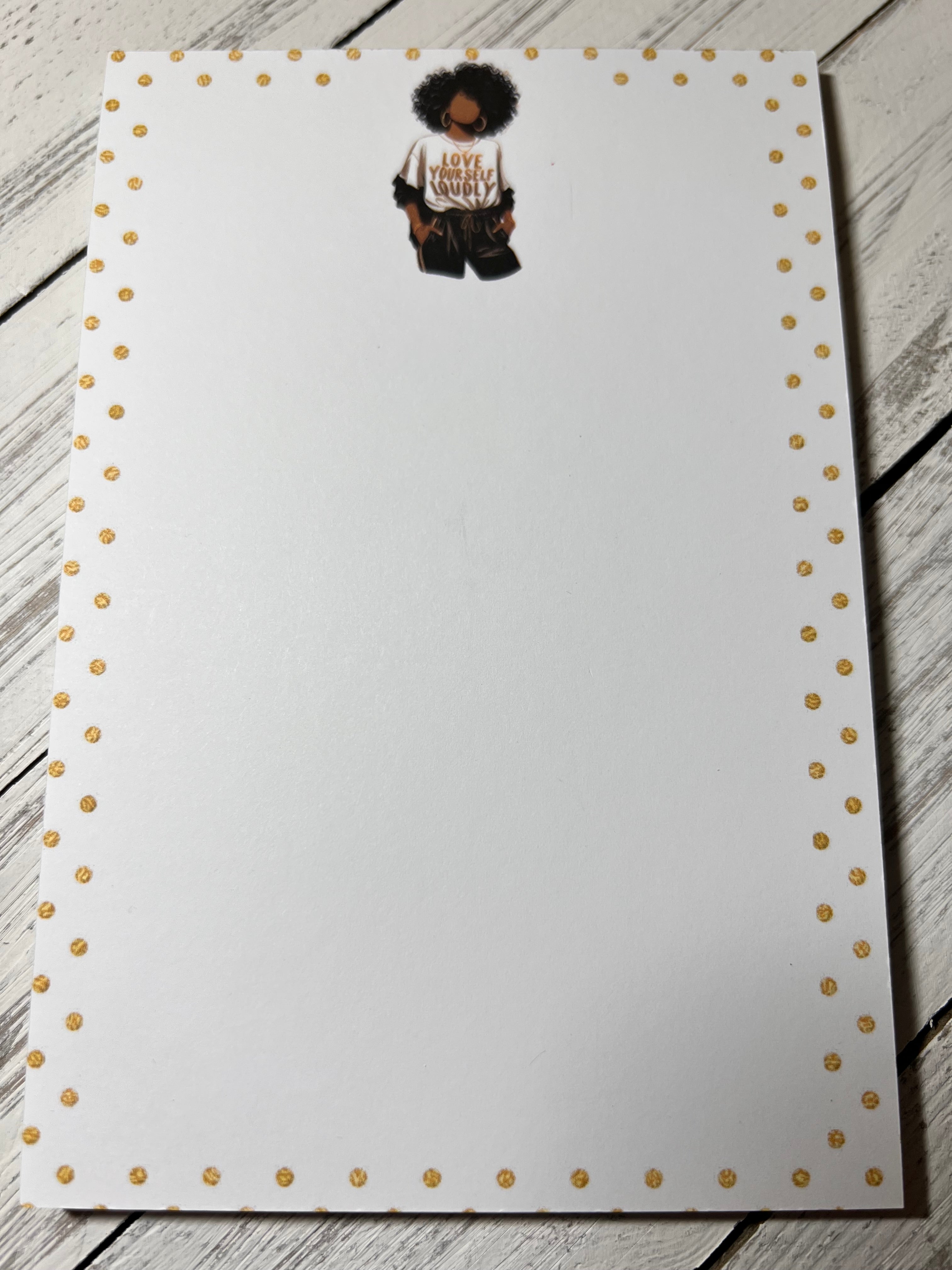 Love Yourself First 4x6 Writing Pad | Self-Love Stationery | Motivational Note Pad | Bossy Scribes