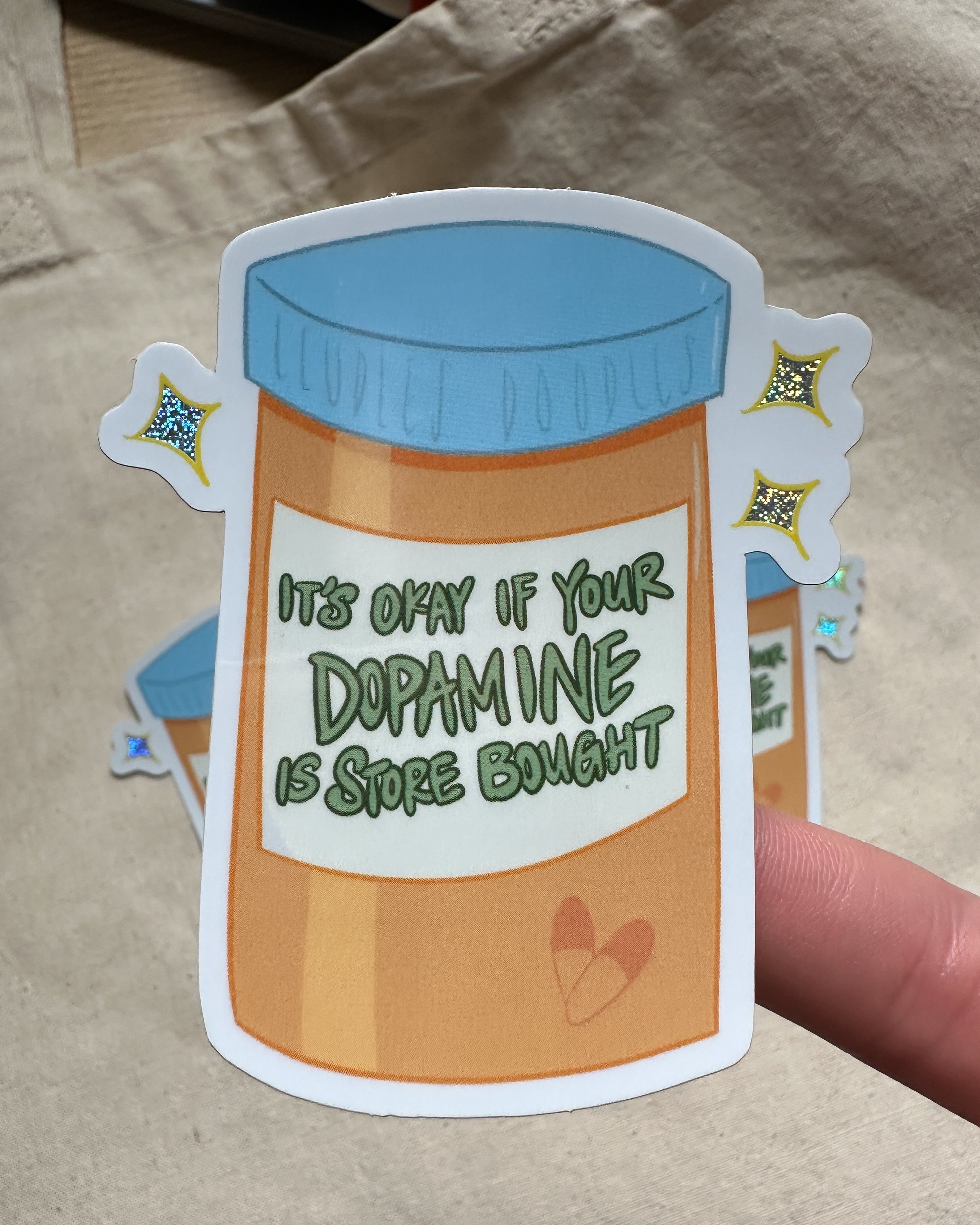 Store Bought Dopamine ADHD Neurodivergent Sticker (Glitter)