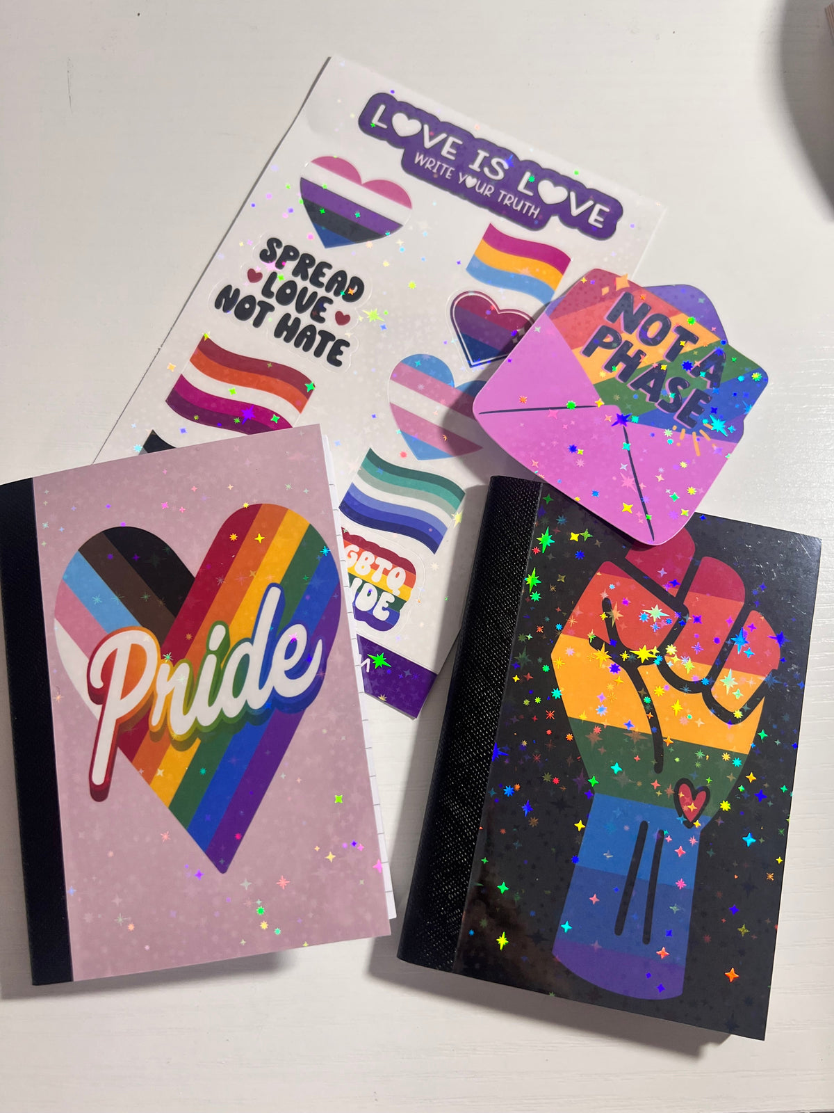 Belong Loudly Bundle | Pride Stationery Gift Set | LGBTQ+ | Bossy Scribes