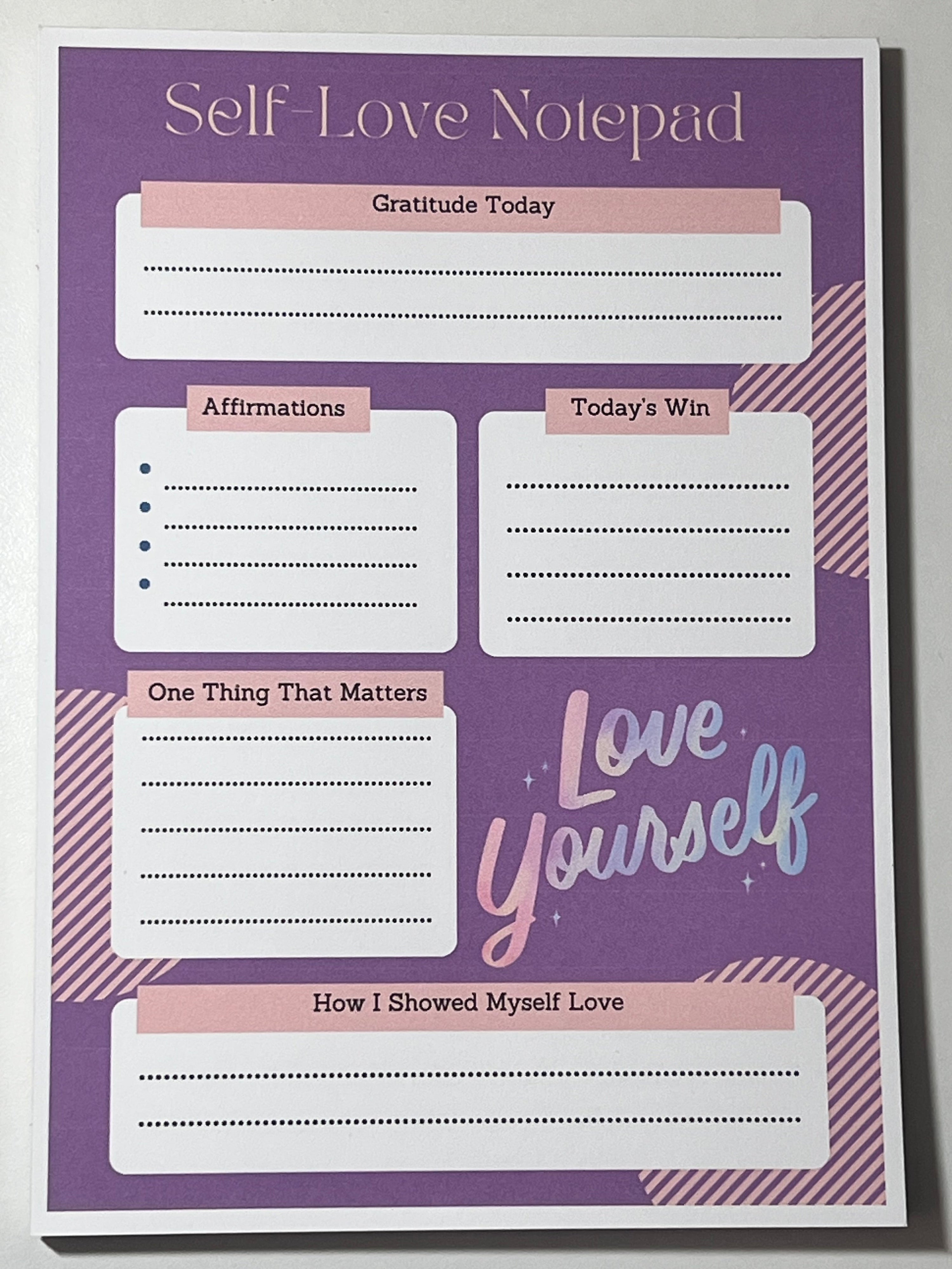 Self-Love Reflection Notepad | Guided Journaling Prompts for Women | Bossy Scribes
