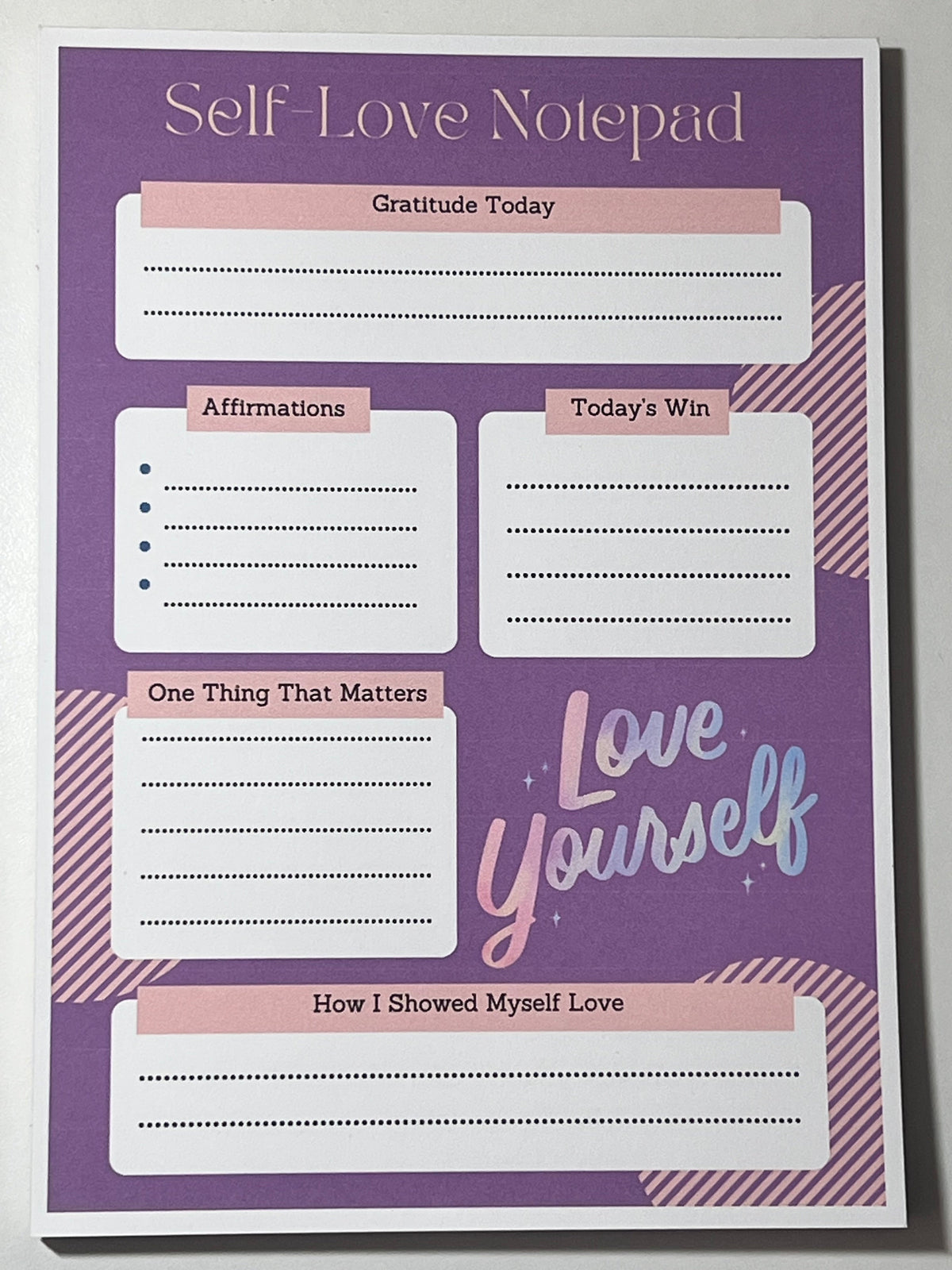 Self-Love Reflection Notepad | Guided Journaling Prompts for Women | Bossy Scribes