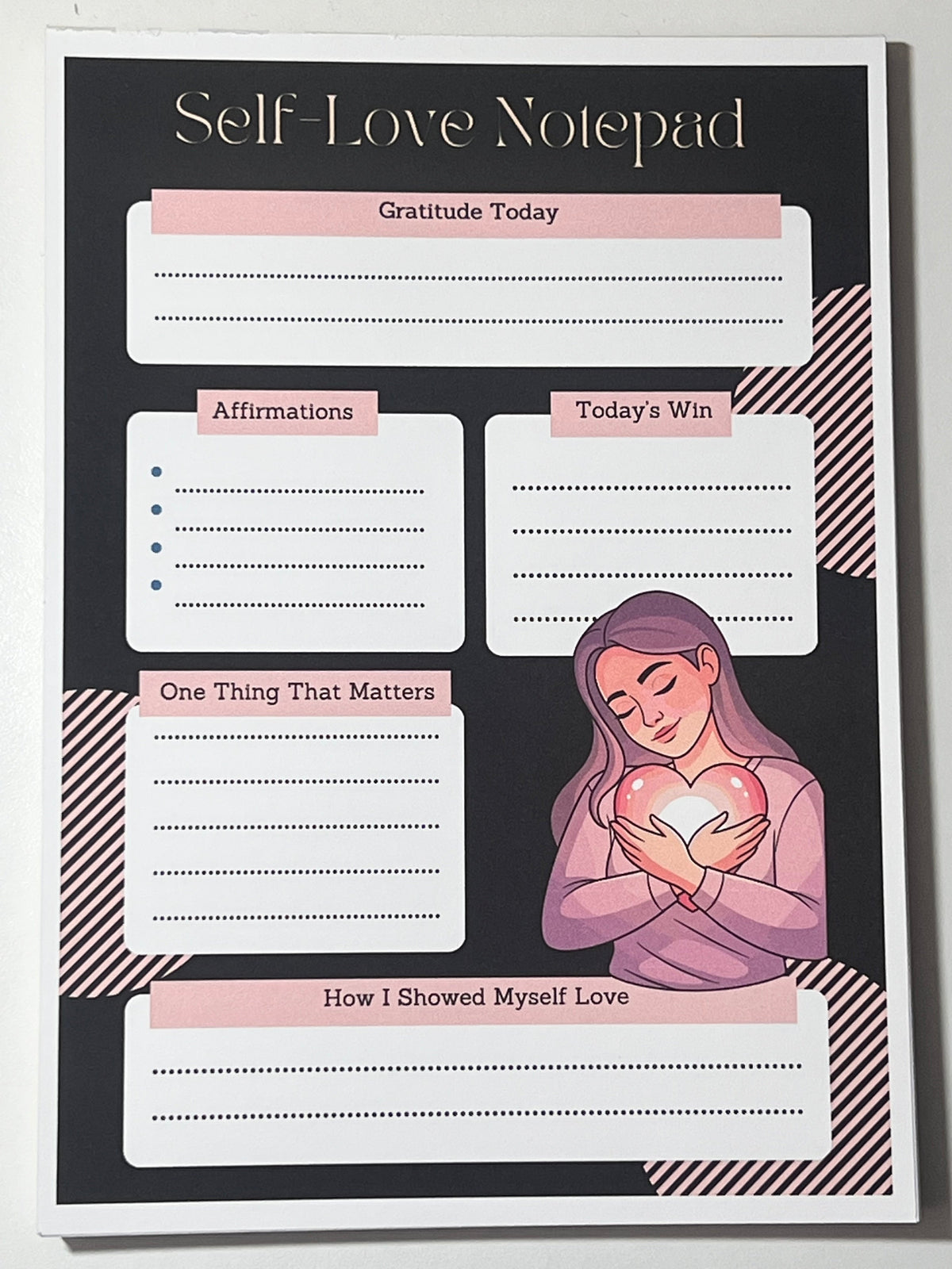 Self-Love Reflection Notepad | Guided Journaling Prompts for Women | Bossy Scribes