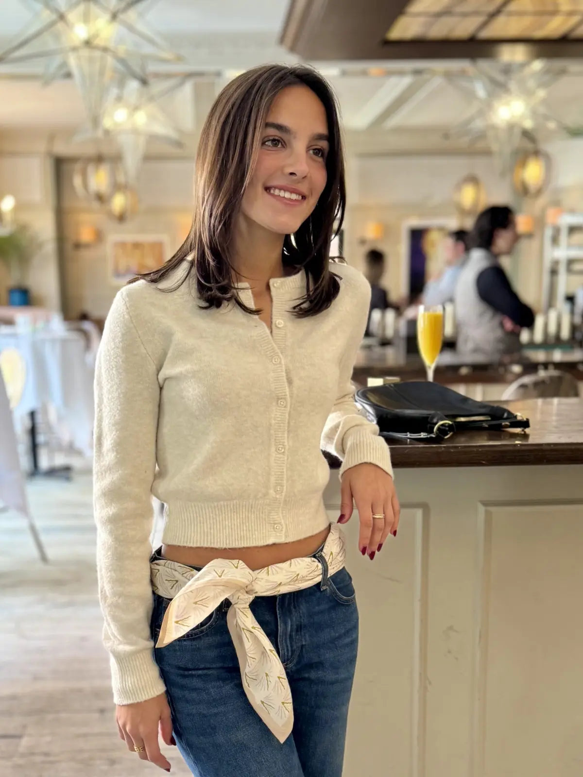 Ivory Blackbuck Peace Silk Square Scarf