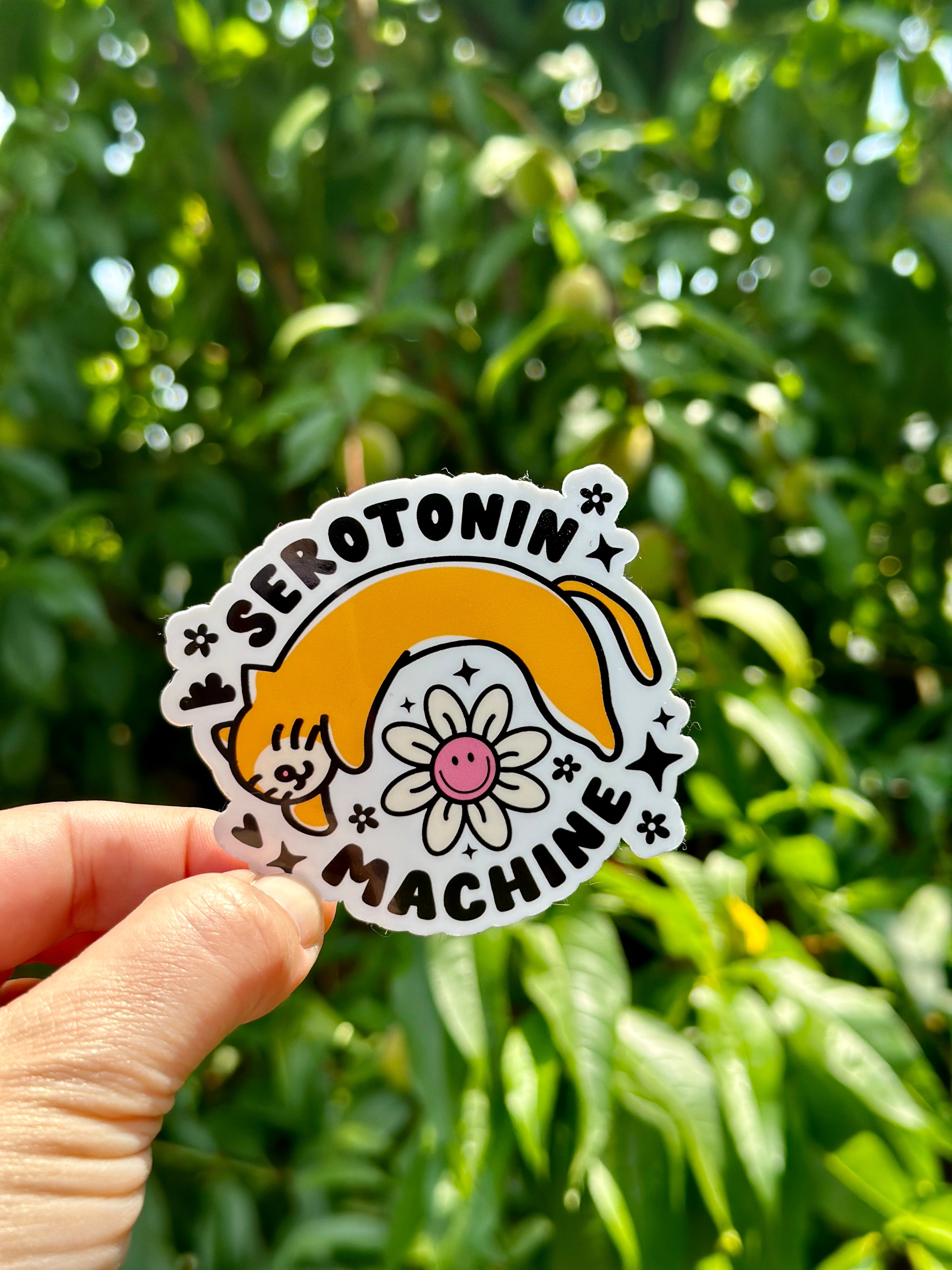 Purrfect Serotonin Machine - Cat Lover Sticker