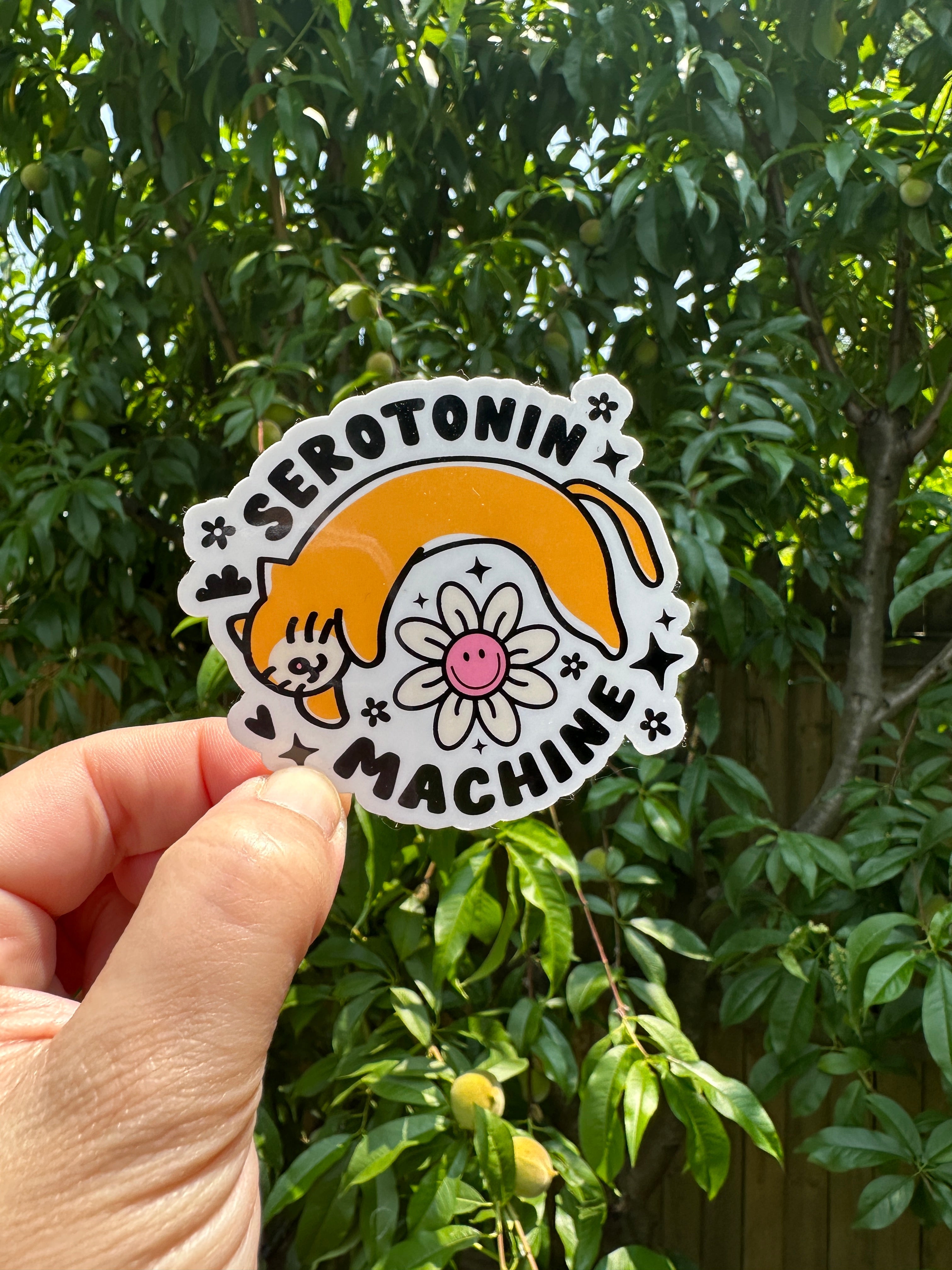 Purrfect Serotonin Machine - Cat Lover Sticker