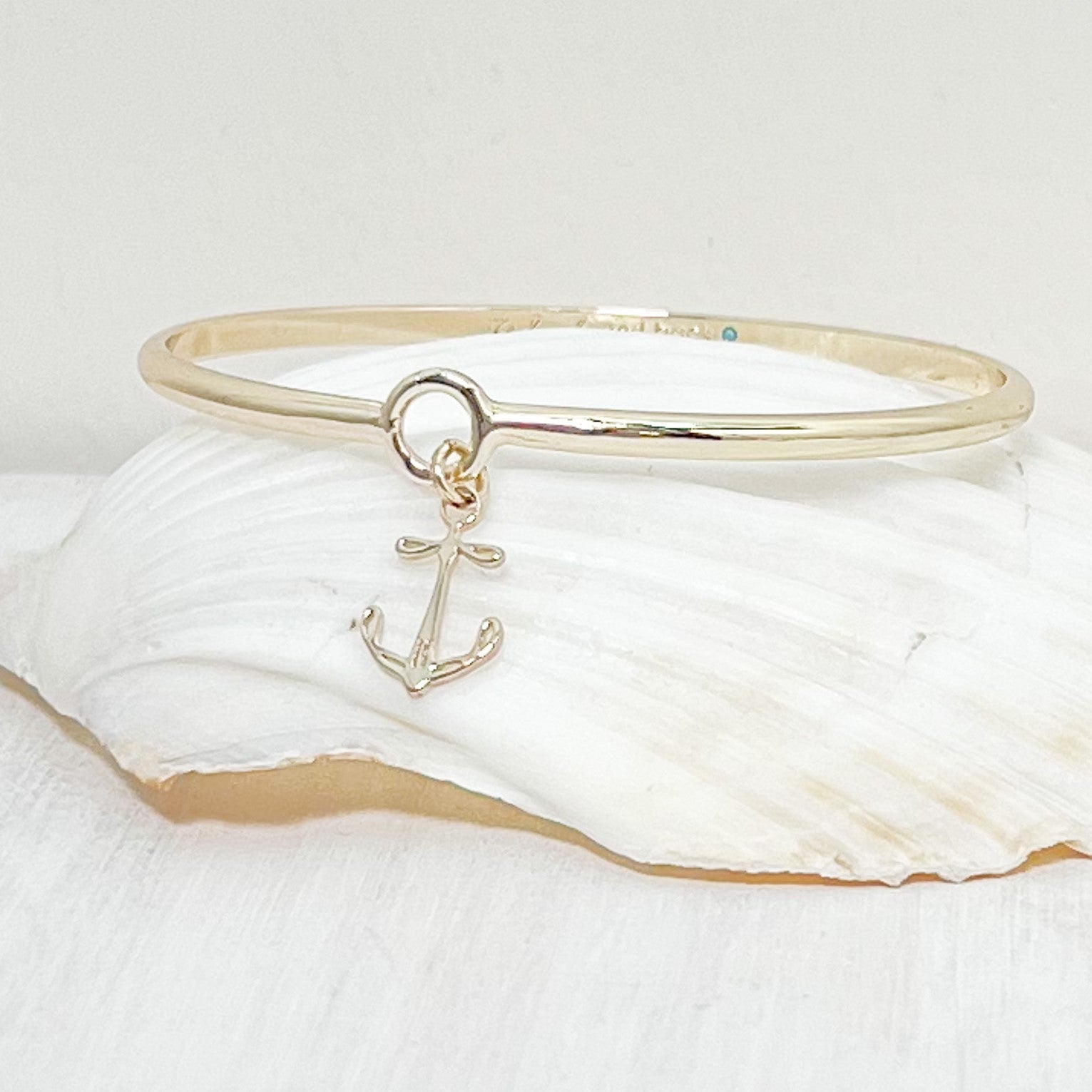 plymouth anchor bangle gold