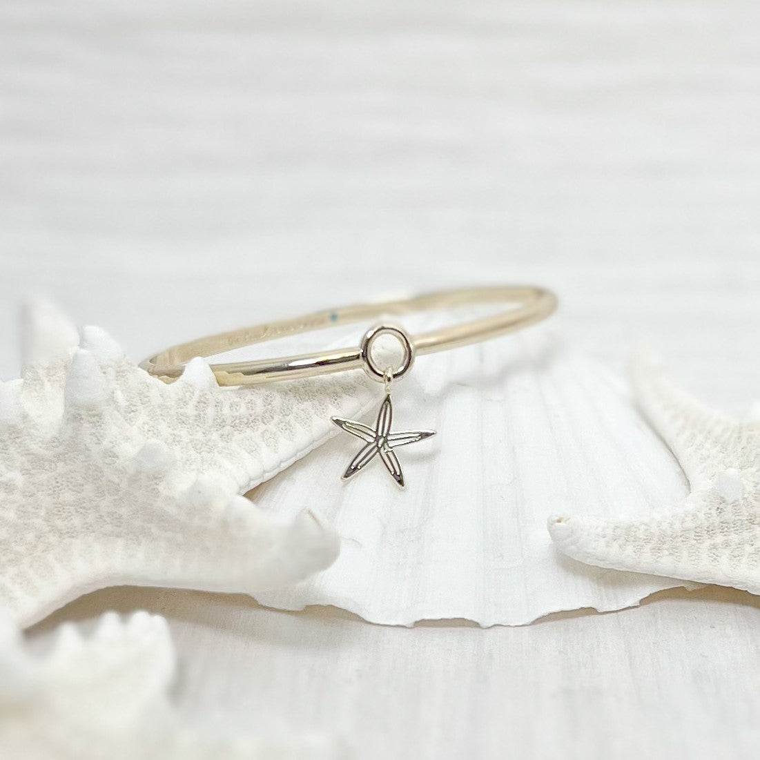 sea bright sea star bangle gold