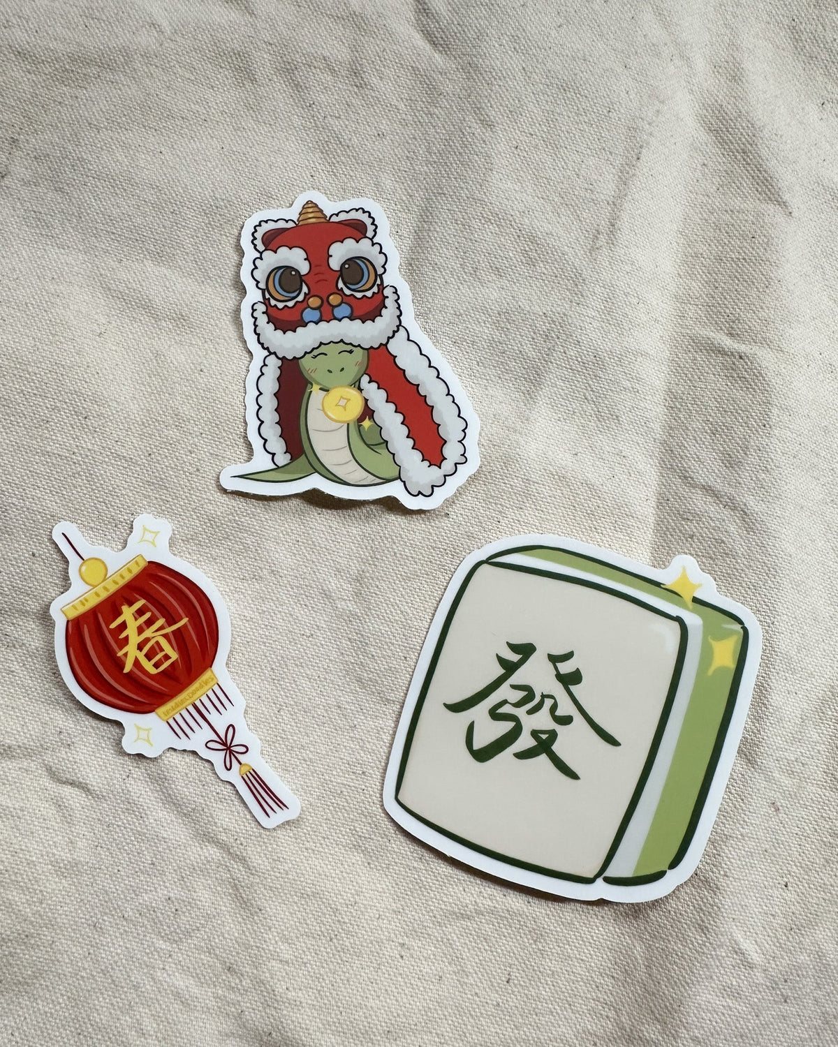 發 "Fa"/"Fat" Mahjong Tile Sticker (Matte)