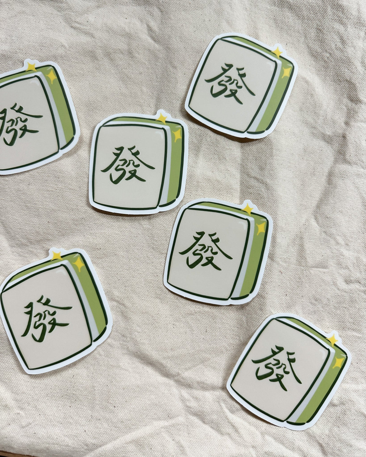 發 "Fa"/"Fat" Mahjong Tile Sticker (Matte)