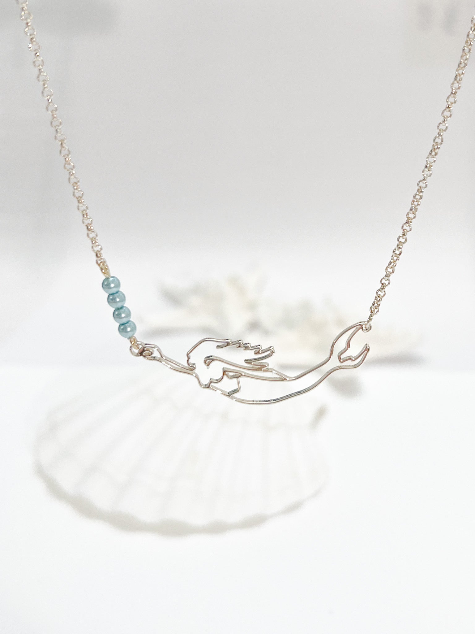 nantucket mermaid collar necklace -gold