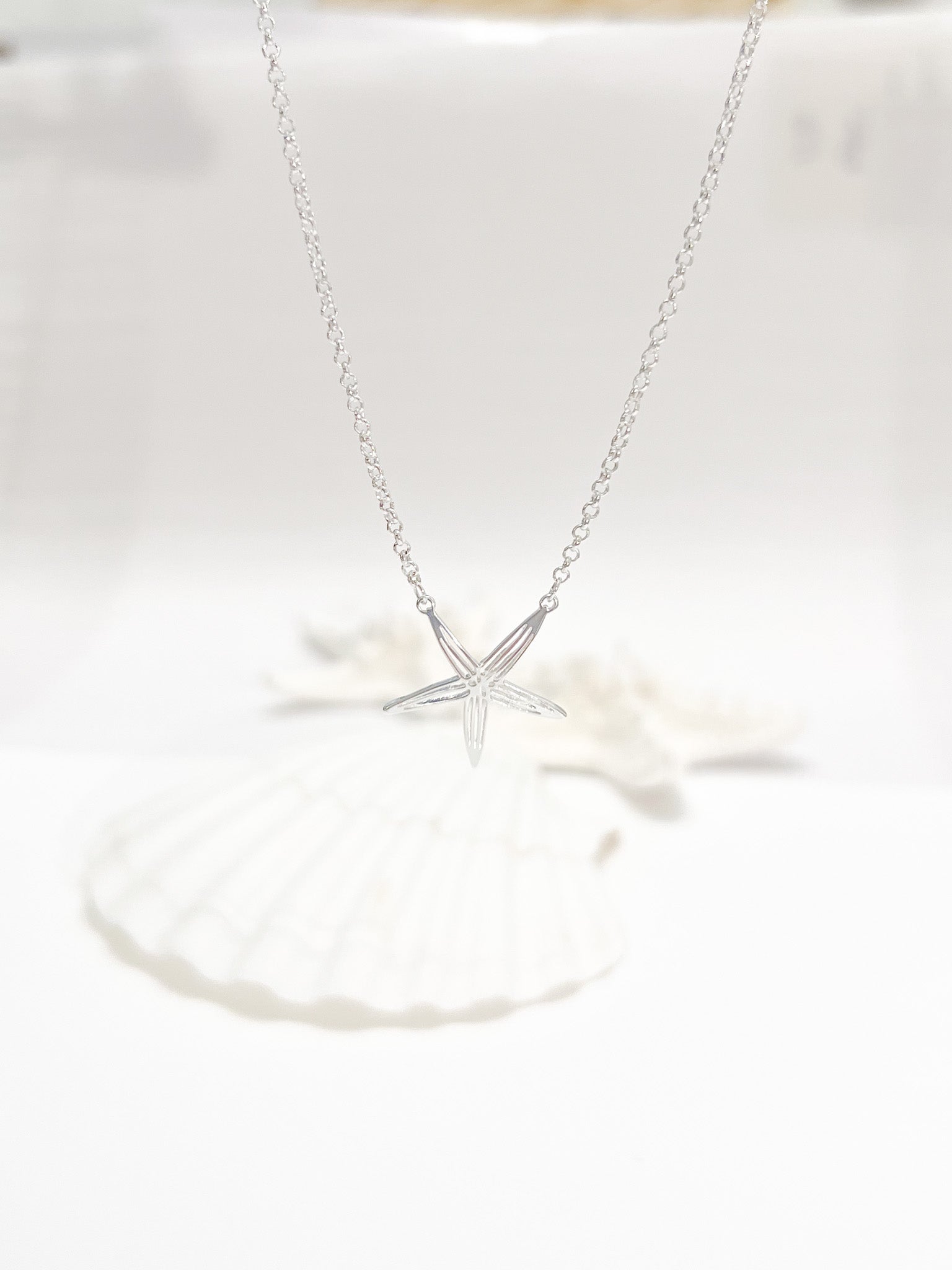 sea bright sea star necklace silv