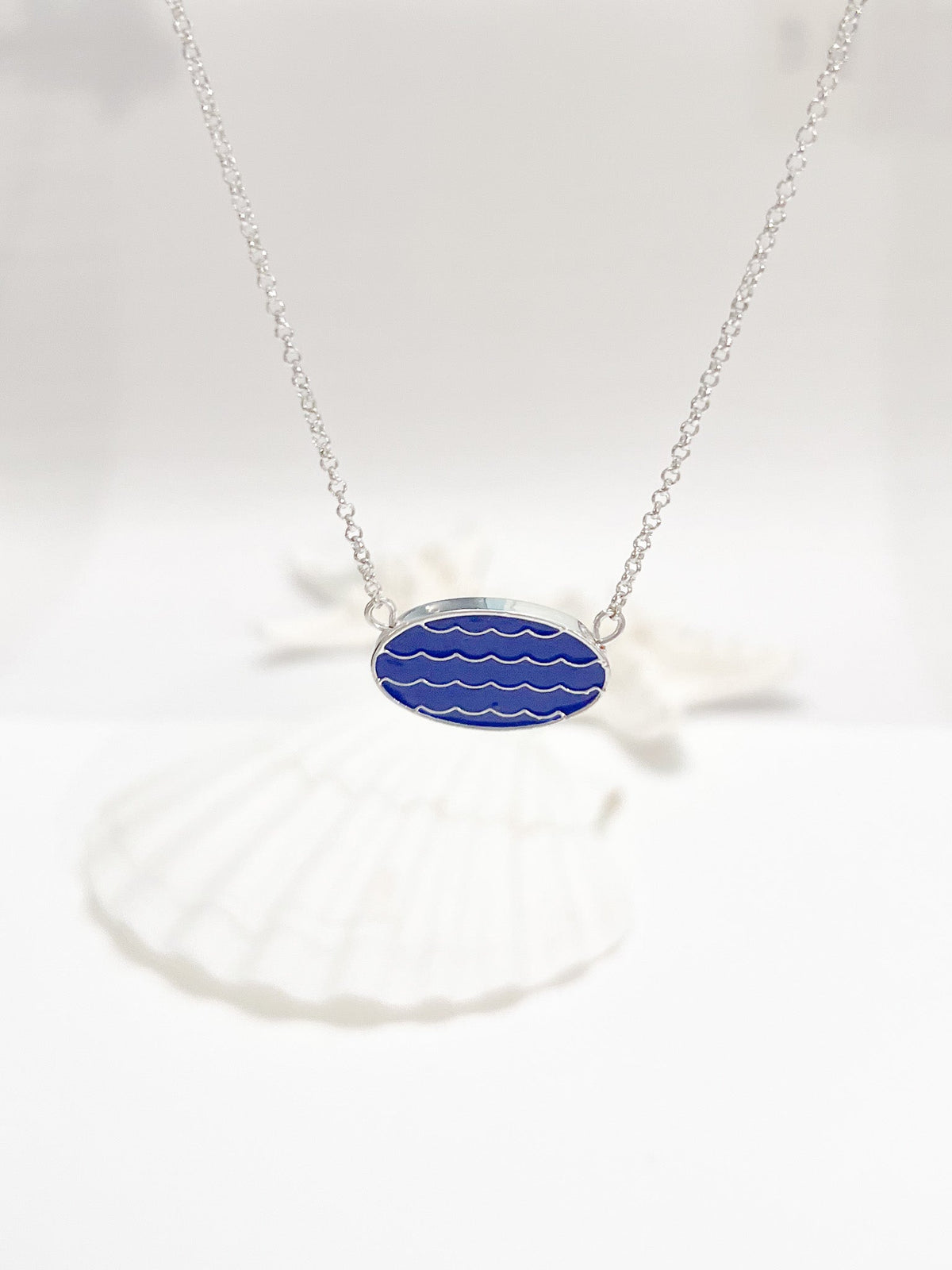 wave necklace silver