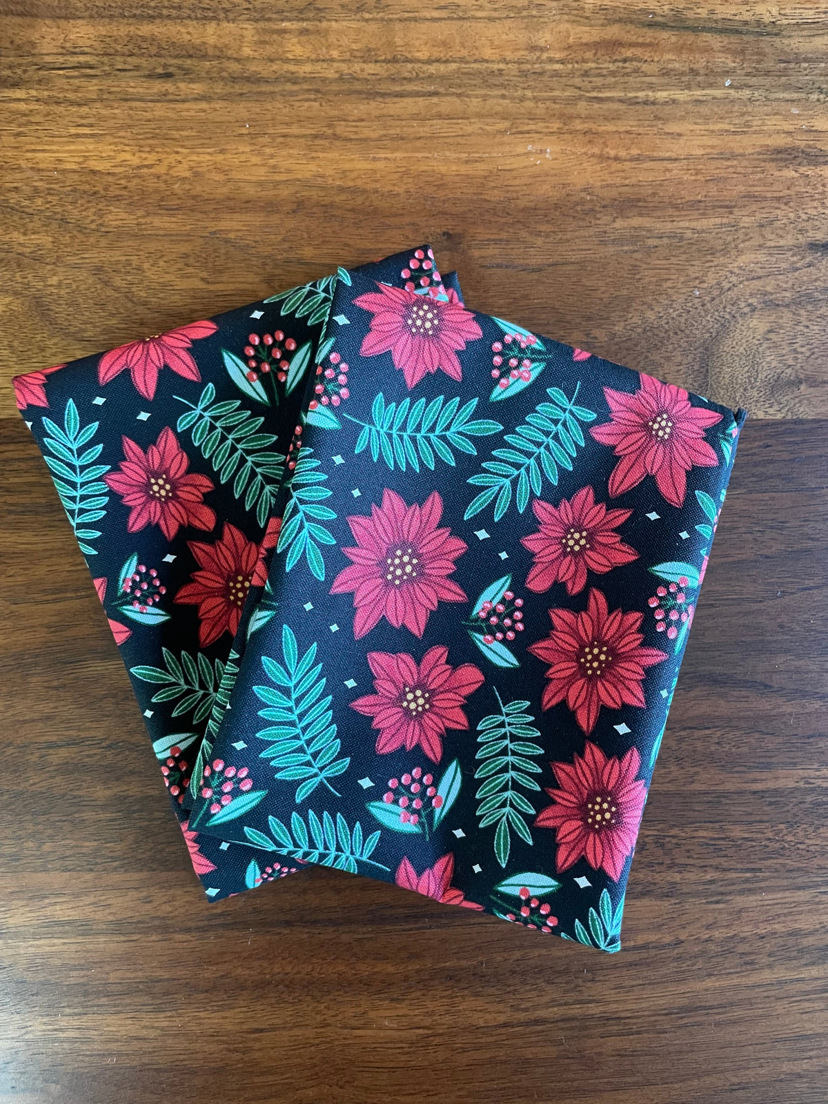 Poinsettia Parade Organic Cotton Fat Quarter