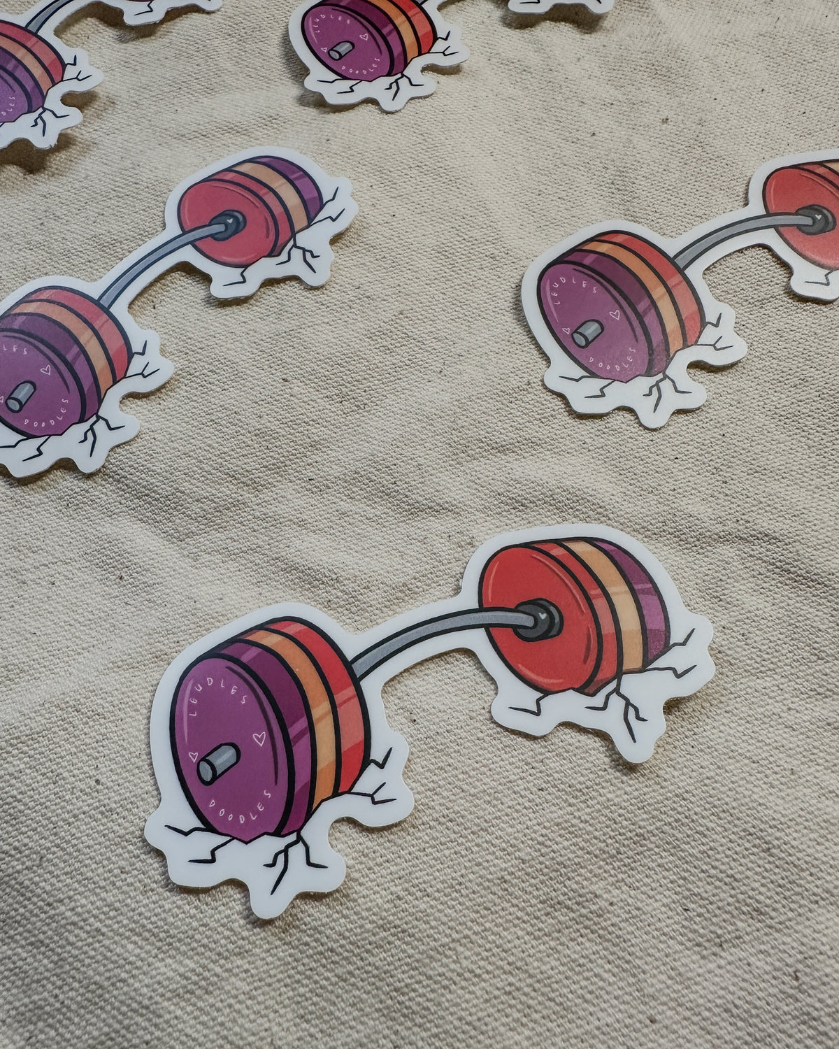 Stronger Together Subtle Pride Barbell Sticker (Matte)