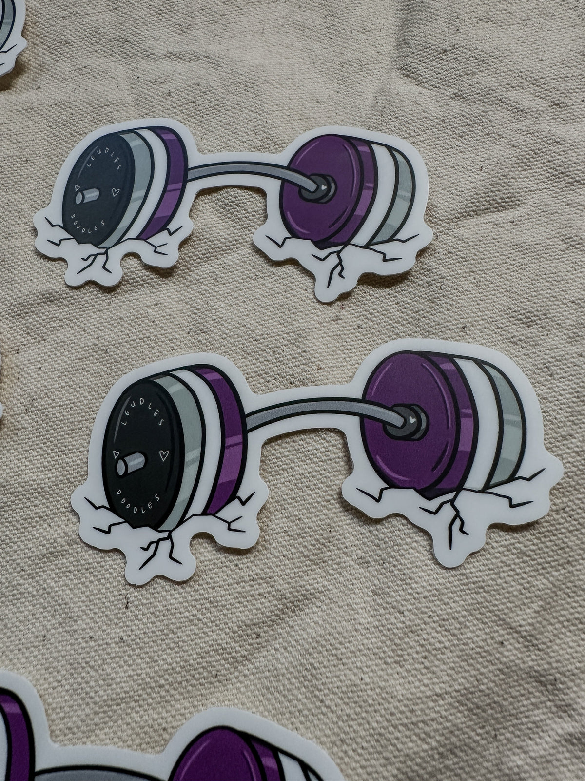 Stronger Together Subtle Pride Barbell Sticker (Matte)