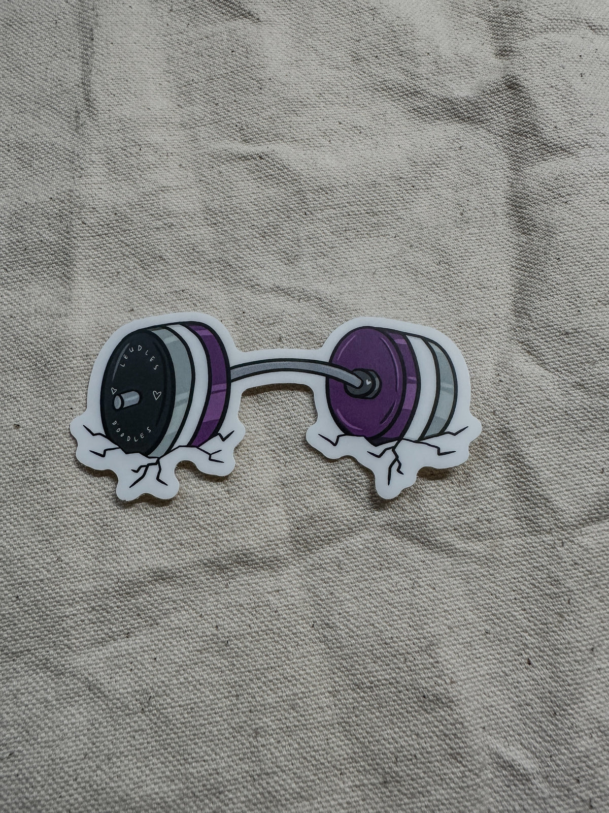 Stronger Together Subtle Pride Barbell Sticker (Matte)