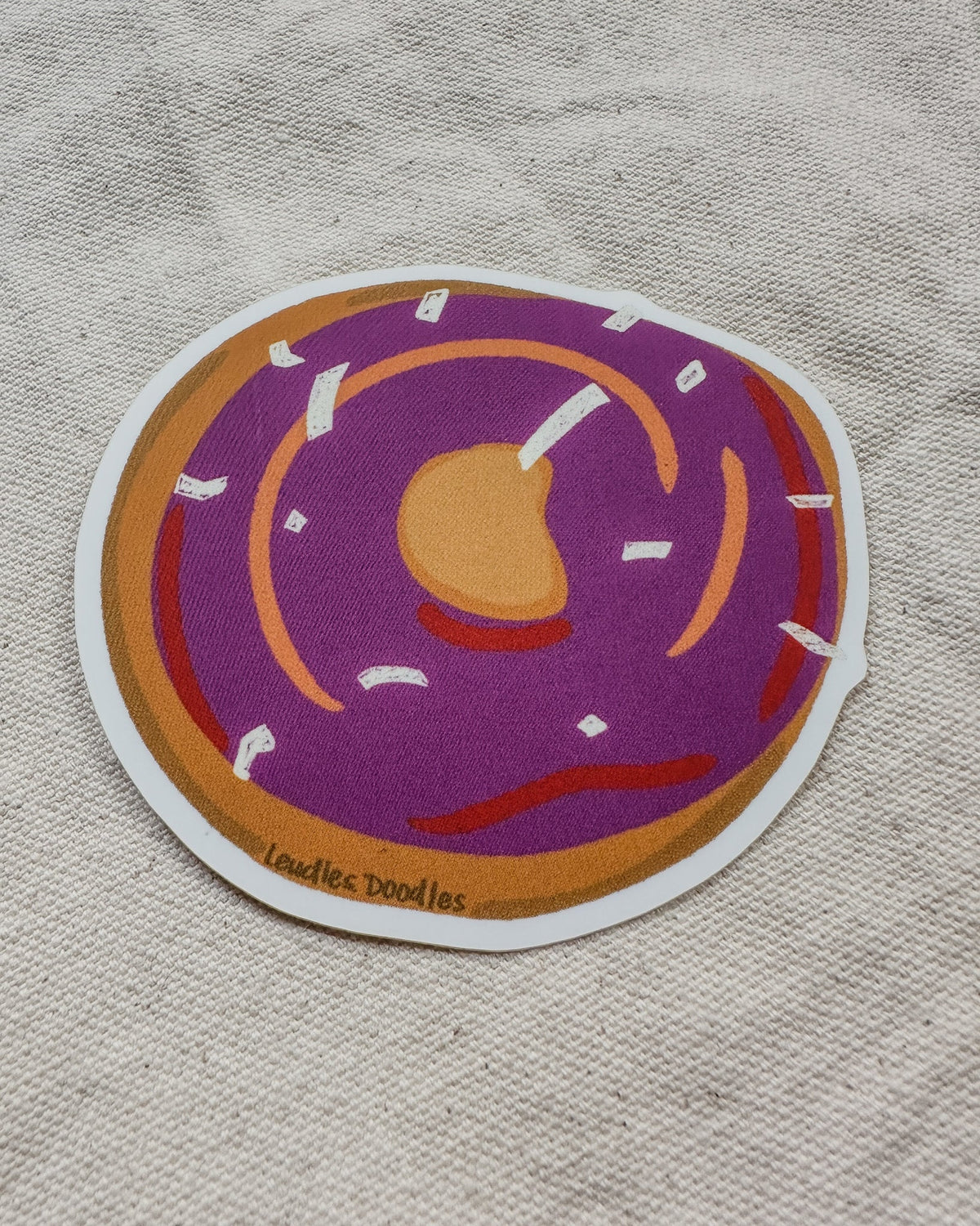 Lesbian Subtle Pride Donut Sticker (Matte)