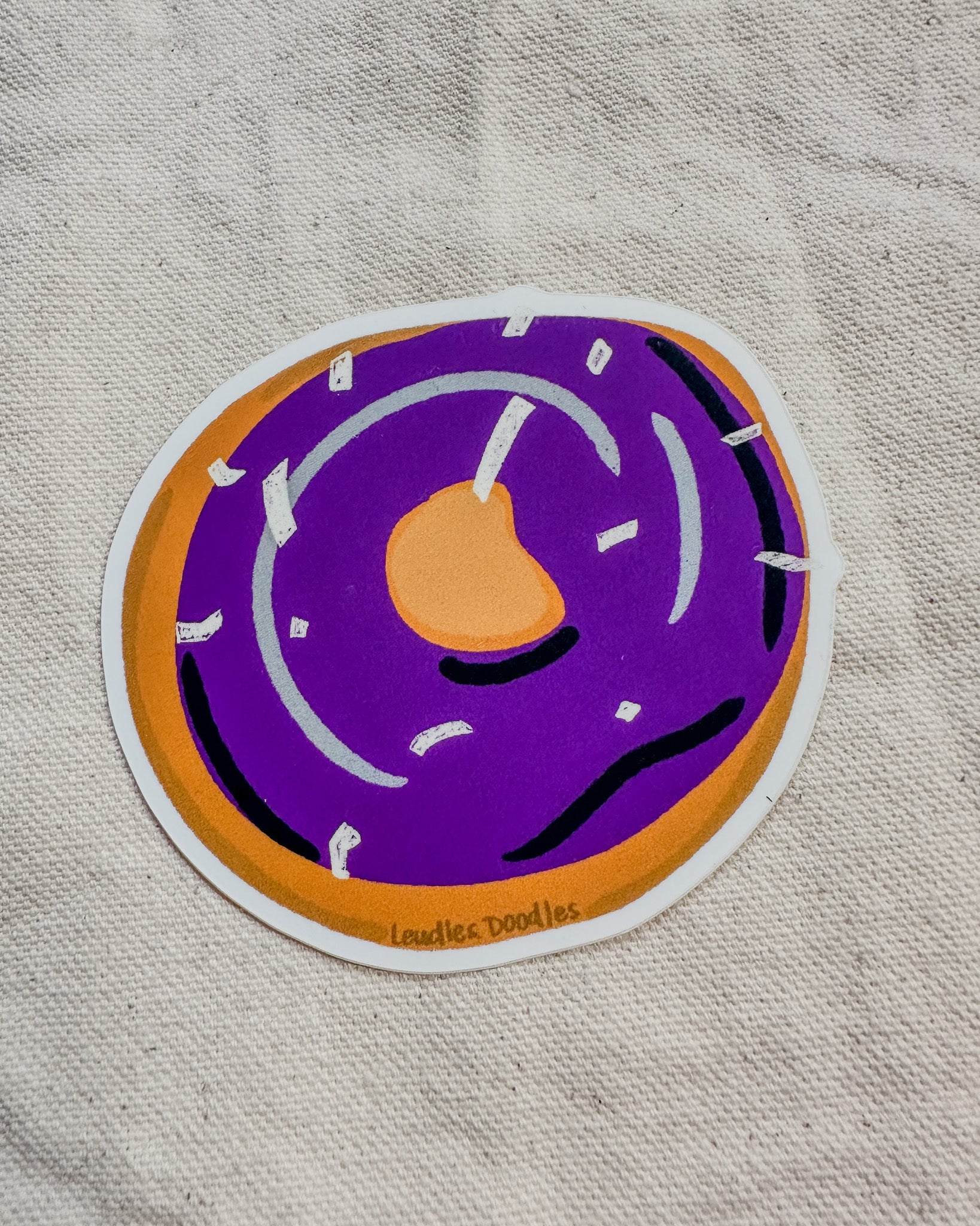 Asexual Subtle Pride Donut Sticker (Matte)