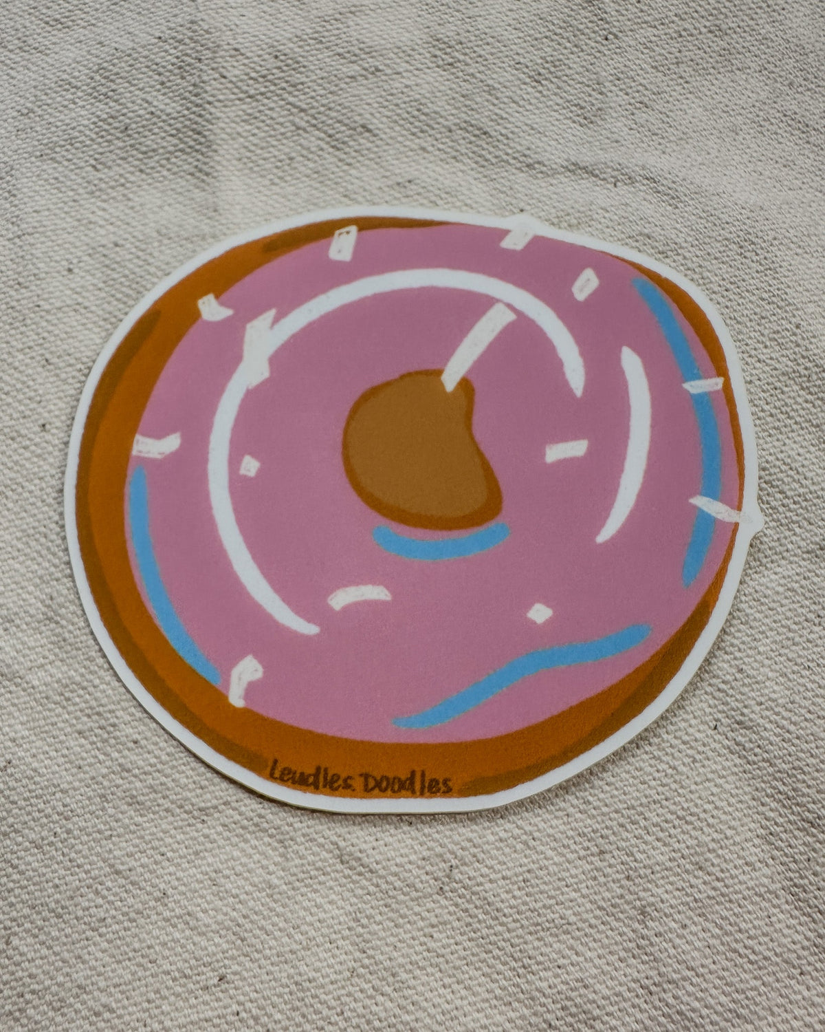 Transgender Subtle Pride Donut Sticker (Matte)