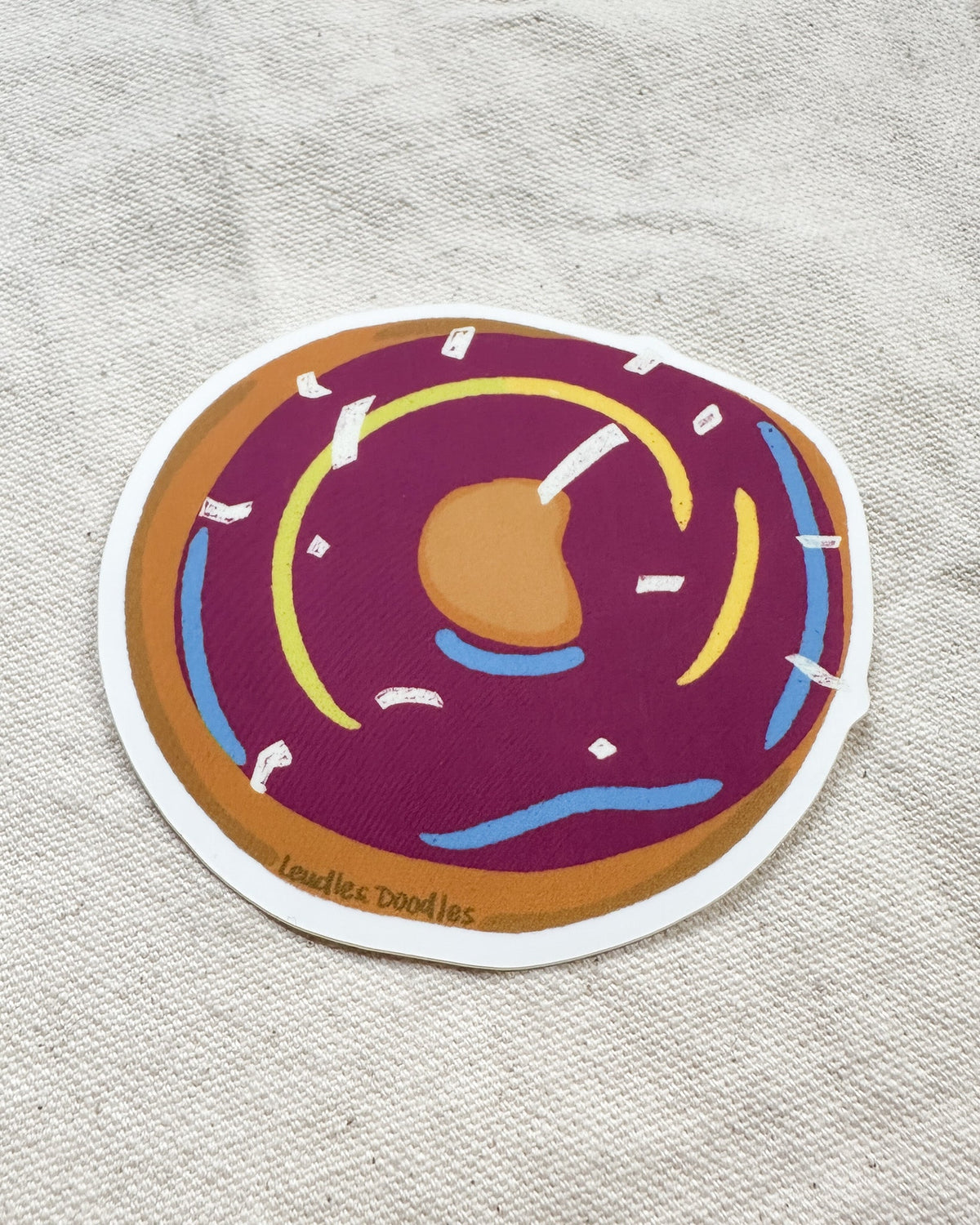 Pansexual Subtle Pride Donut Sticker (Matte)