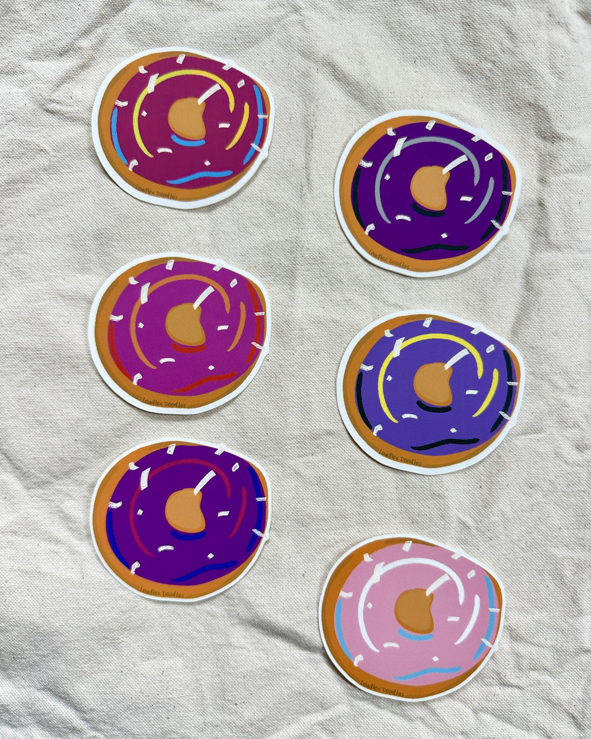 Bisexual Subtle Pride Donut Sticker (Matte)