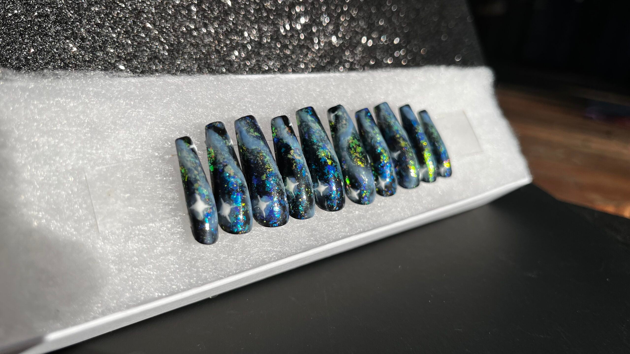 Lost in Space - Galaxy Handmade False Press-On Nail Extensions 10pcs