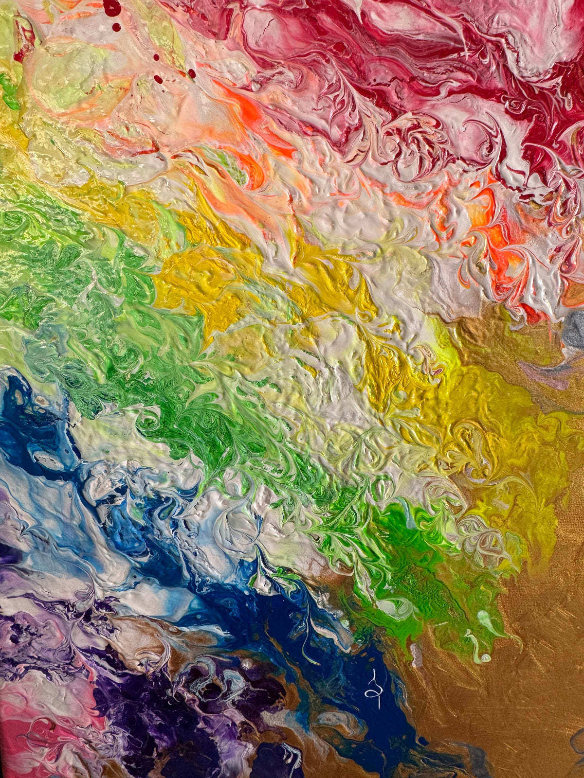 Abstract Rainbow Painting "Awesome Like You