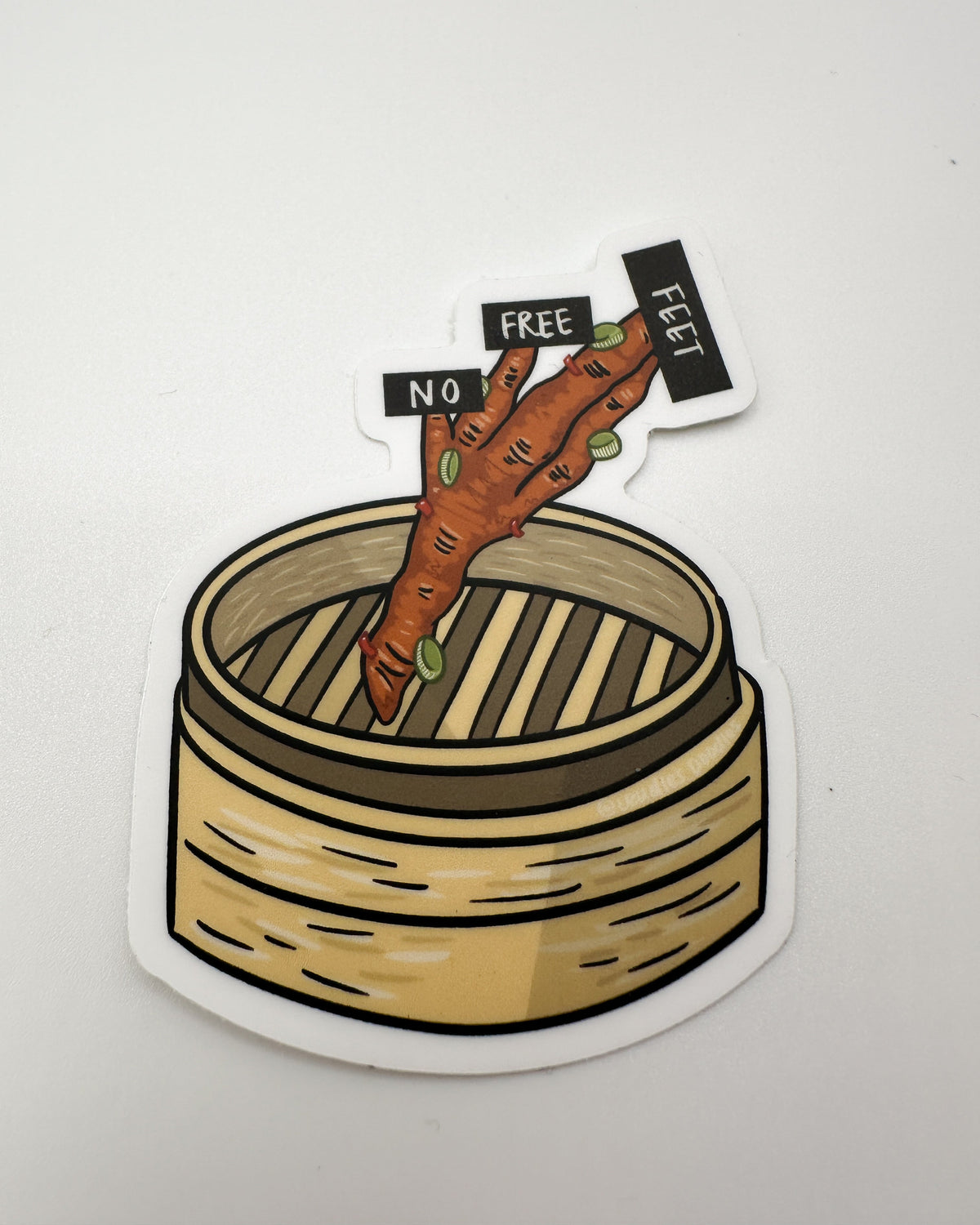 No Free Feet Dim Sum Sticker (Matte)