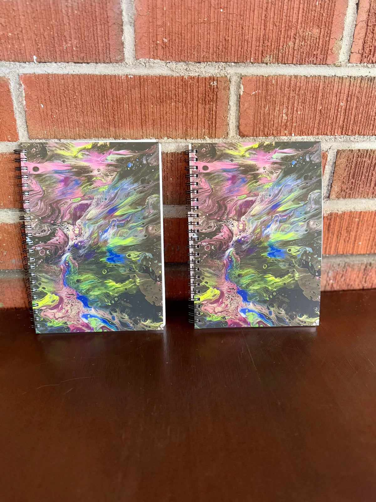 Purple, Blue, Green - Peacock - Soft Touch Cover Spiral Journal - 5.5"x8"