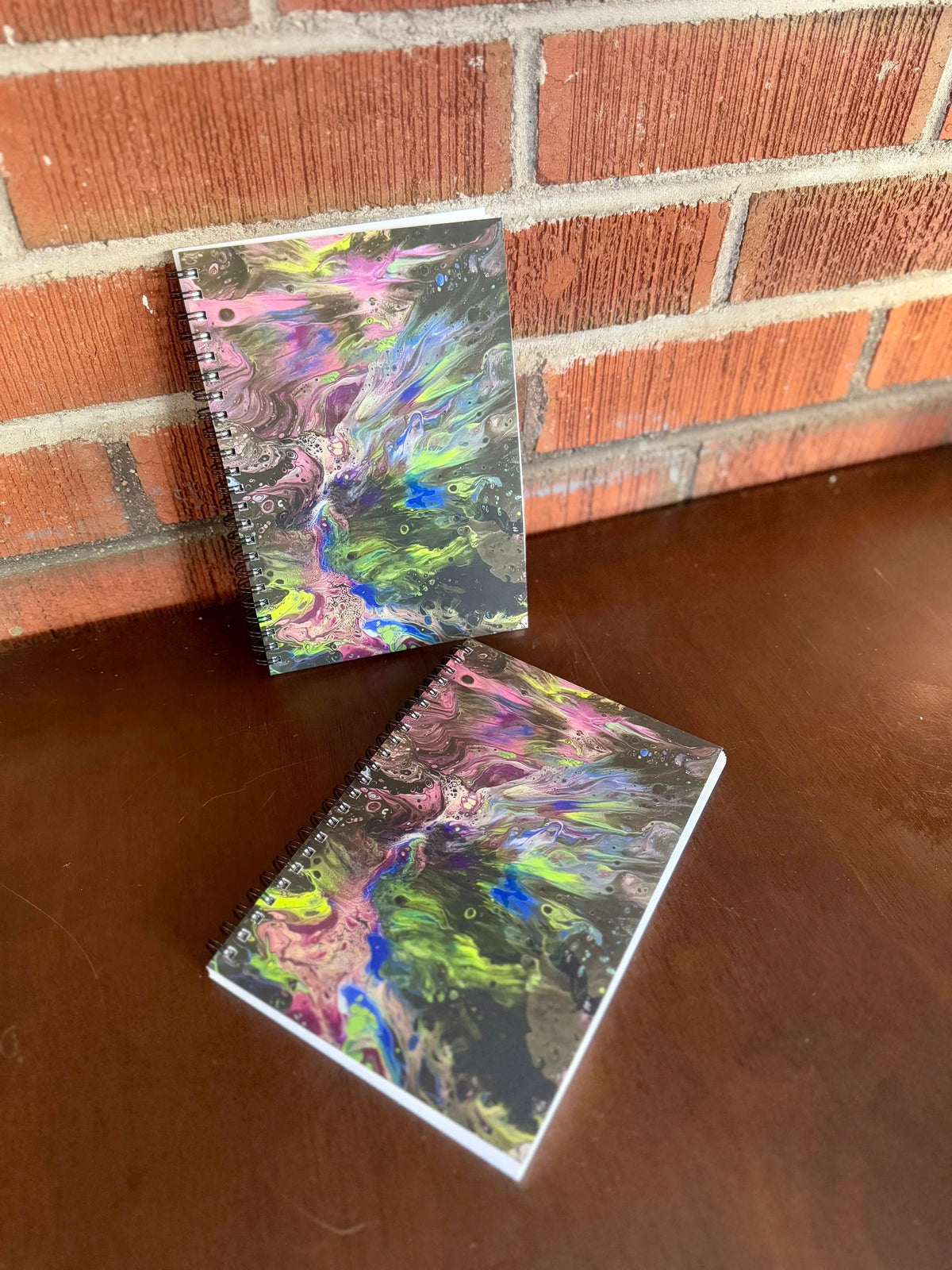 Purple, Blue, Green - Peacock - Soft Touch Cover Spiral Journal - 5.5"x8"