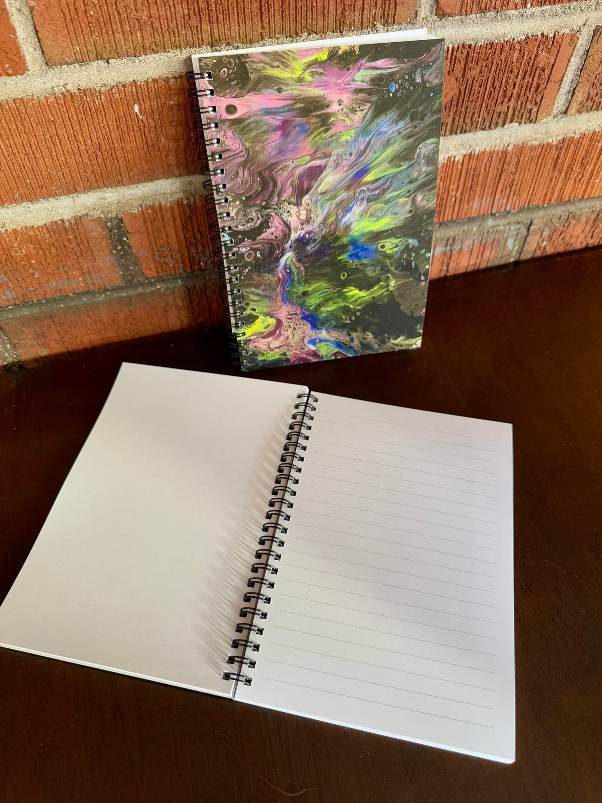 Purple, Blue, Green - Peacock - Soft Touch Cover Spiral Journal - 5.5"x8"